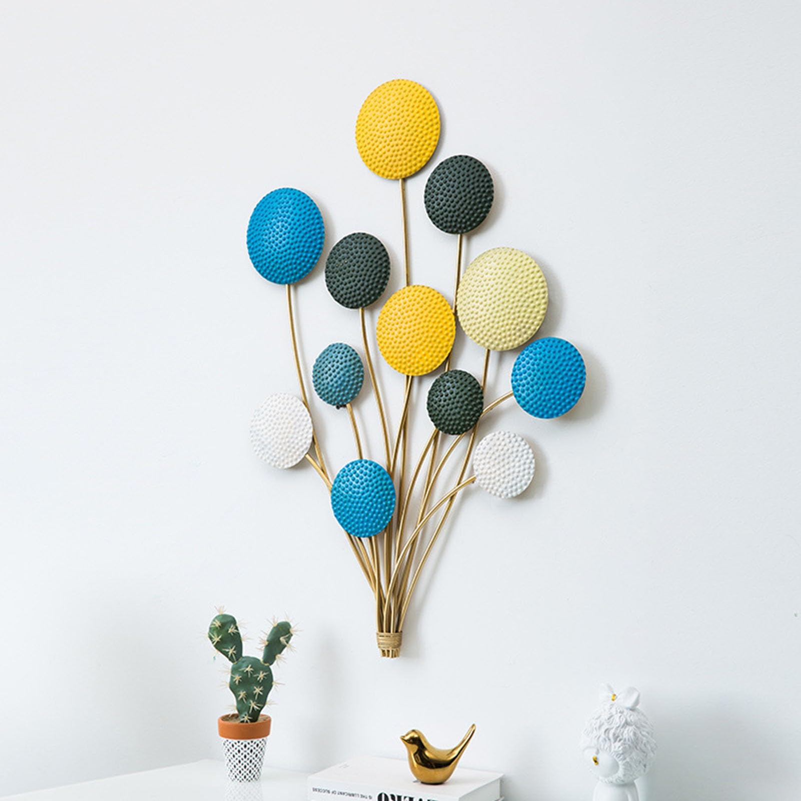 Sztuka dekoracji ścian i metali Metalowy balon ścienny dekoracja do salonu 86x59cm Nowoczesna sztuka ścienna 3D Rzeźba ścienna Wystrój domu