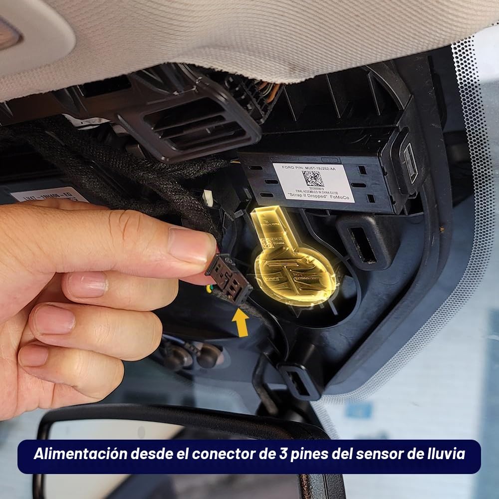 Fitcamx Dashcam 4K Adecuado para Ford Kuga 2019 2020 2021 2022 2023 2024 2025 MK3, OEM Cámara de Coche 2160P UHD Video WiFi, G-Sensor, Grabación en Bucle, WDR Camara para Coche, Tarjeta de 64GB