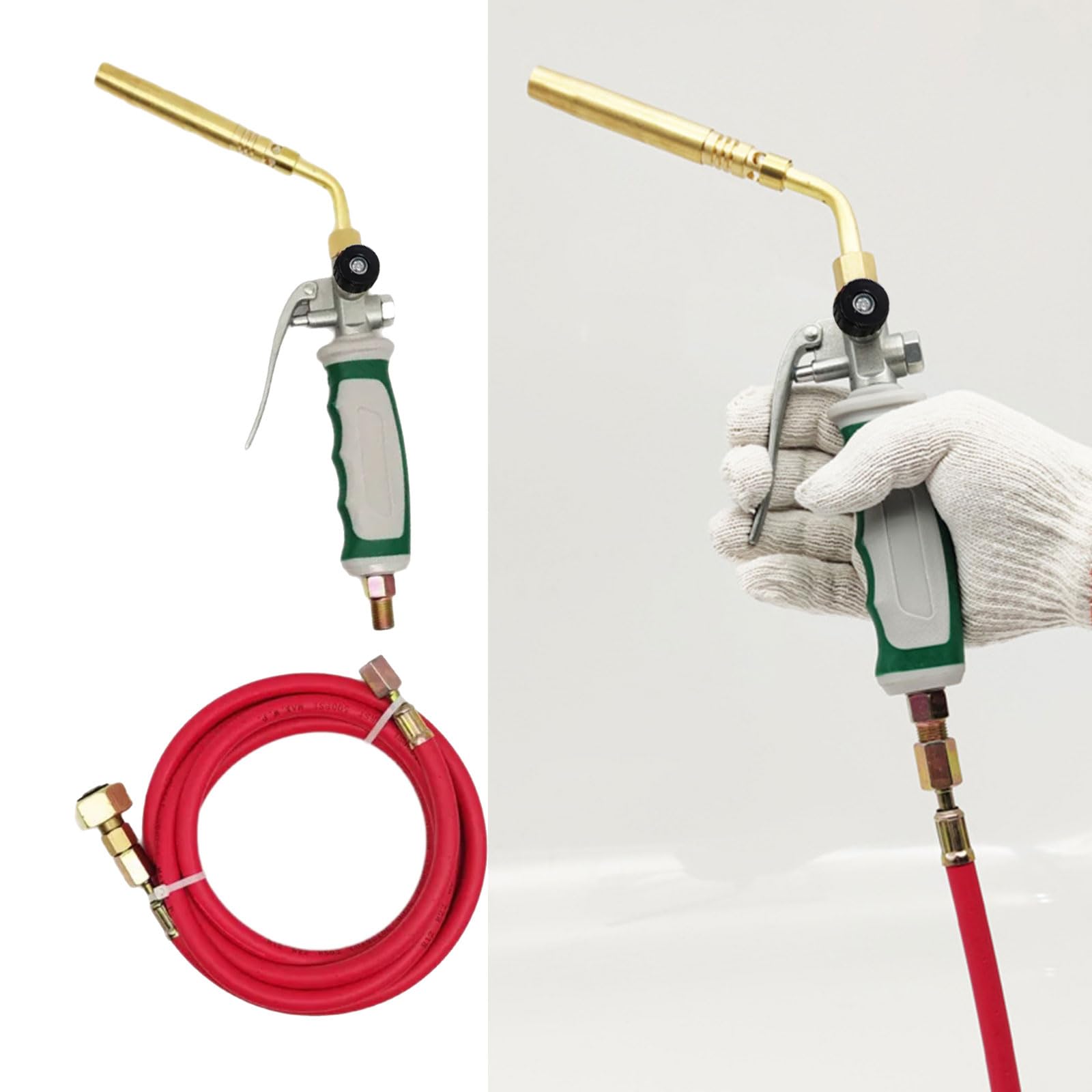 Mapp Torche avec flamme réglable Double ouverture Tuyau de soudure pour diverses applications de travail des métaux MAPP