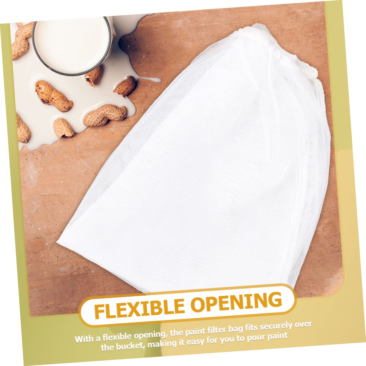 SEWACC 8piezas Bolsas Filtrante Para Pintura De Abertura Elástica Unidades Bolsa Filtrante De Malla Fina Para Pintura
