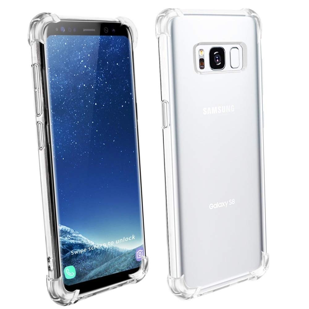 Dashmesh Shopping® Protective Soft Transparent Shockproof Hybrid Protection Back Case Cover for Samsung Galaxy S8 (B07TVY97DC) Amazon Price History, Amazon Price Tracker