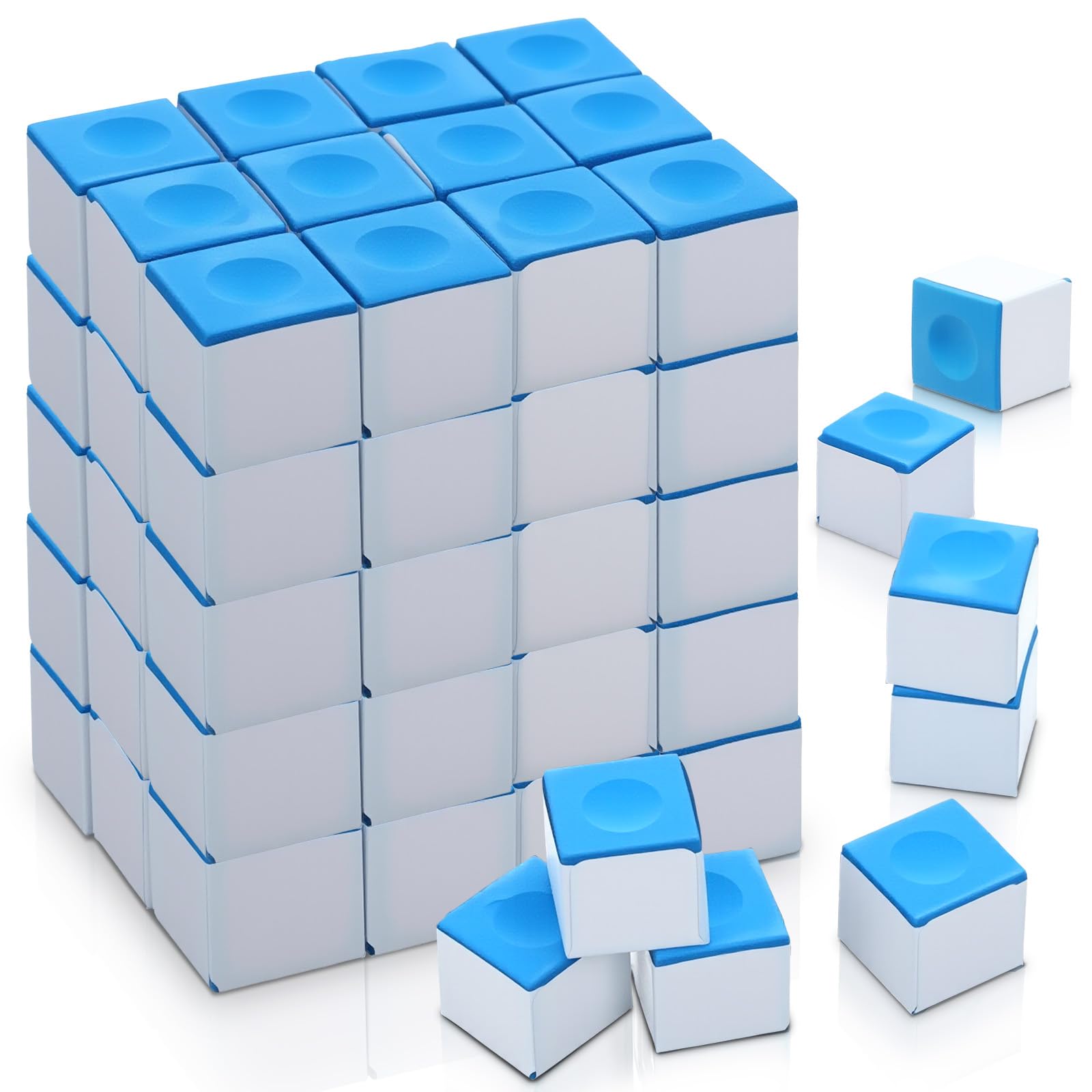AojSup 72 Pcs Pool Chalk Cubes, Billiard Cue Chalks, Pool Stick Chalk Table Accessories for Clubs Bars Home