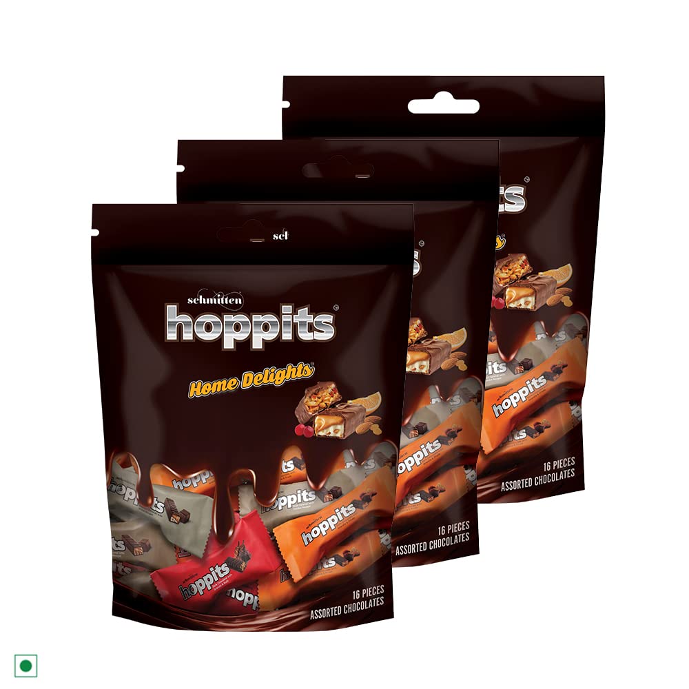 Schmitten Hoppits Home Delight Assorted Chocolates Pouch (3X 160G), 480 Gram