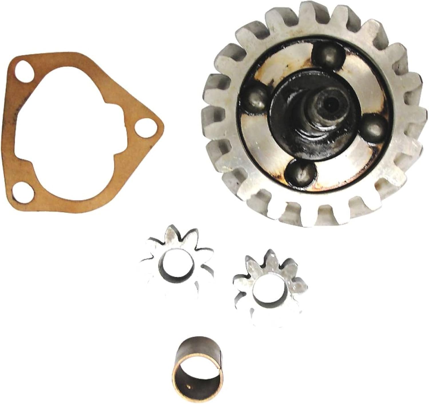 Rareelectrical Oil Pump Repair Kit 9/16" Gears Compatible With 1942-1952 Ford 9N 1939-1942 2N 1942-1947 8N To Sn 247570 120Ci L-Head Gas 2 Pumping Gears Shaft Bushing Gasket 23Hp 4-Cyl Replaces