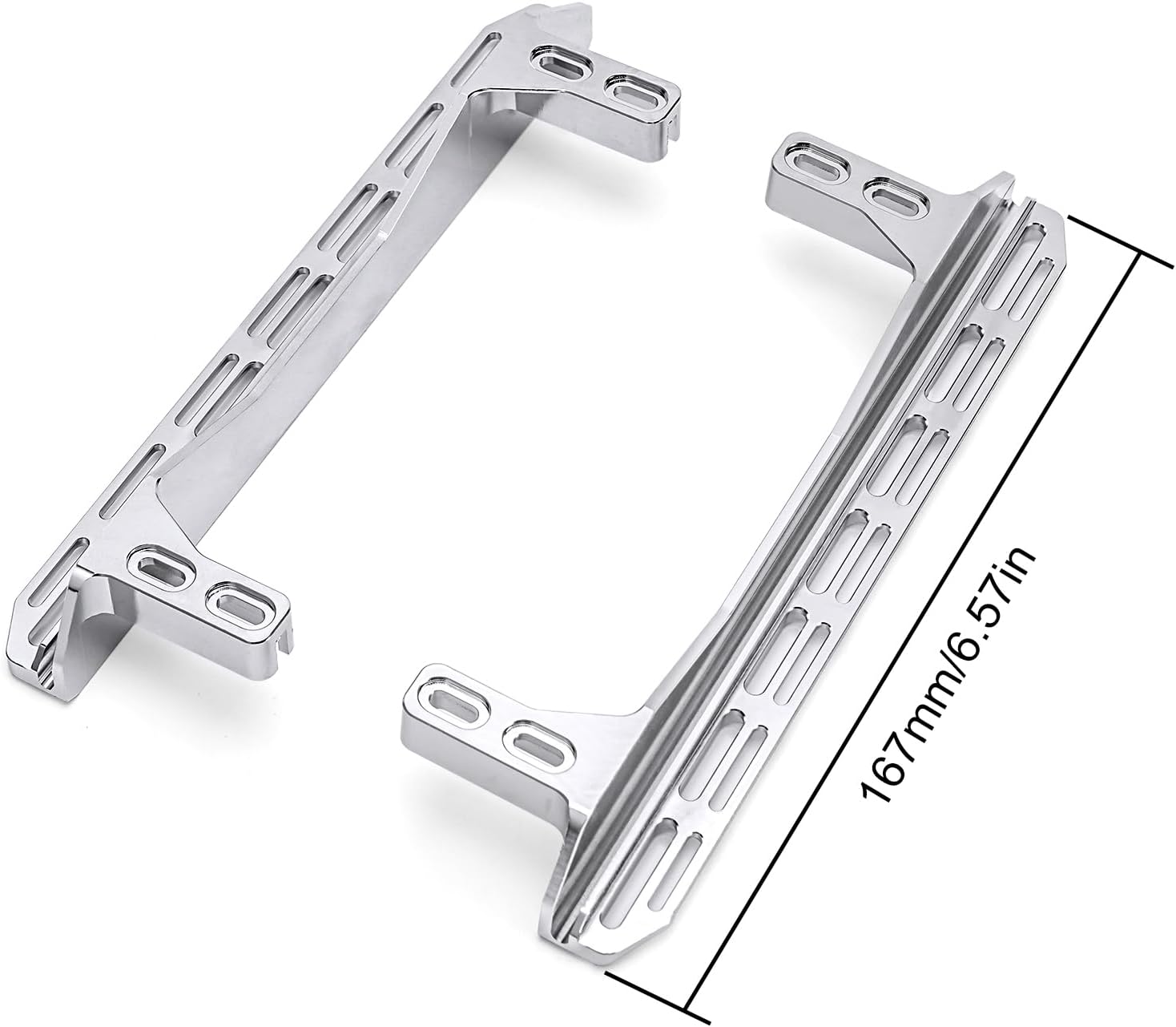 INJORA CNC Aluminum Rock Sliders Side Pedal for FMS FCX10 1/10 RC Crawler Upgrade