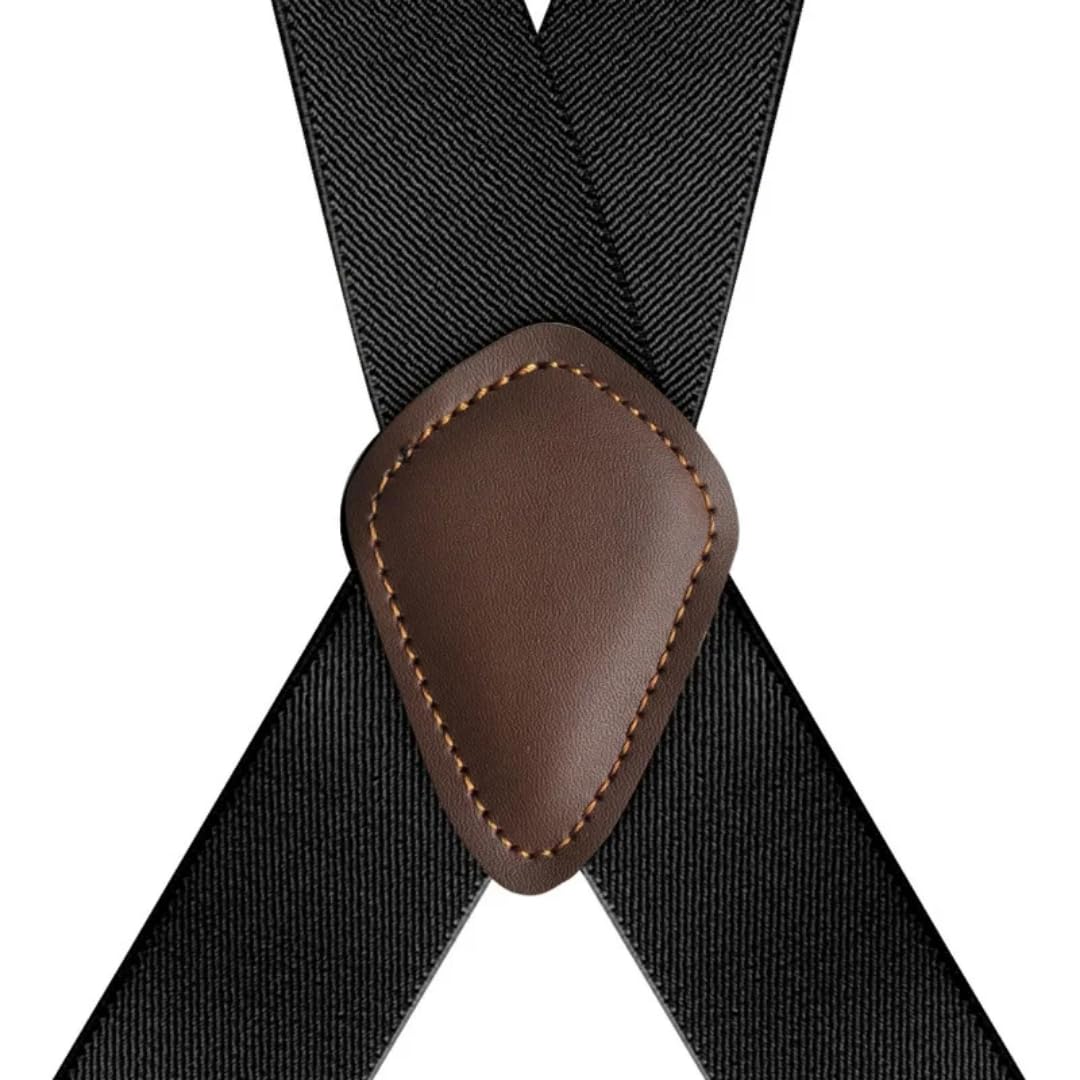 Bretelles Suspender Bretelles pour Hommes Travail 3,5 Cm De Large X-Back avec 2 Clips Latéraux Crochets Élastiques Réglables Bretelles De Pantalon Haut