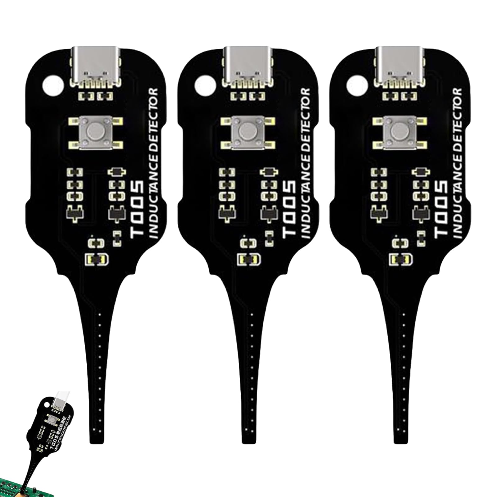 3 PCS Inductance Tester,Electromagnetic Inductor Detection Tool,for Electronic Maintenance and Repair with For Electromagnetic Induction Based Coil Fault Detection on Motherboards and PCBs