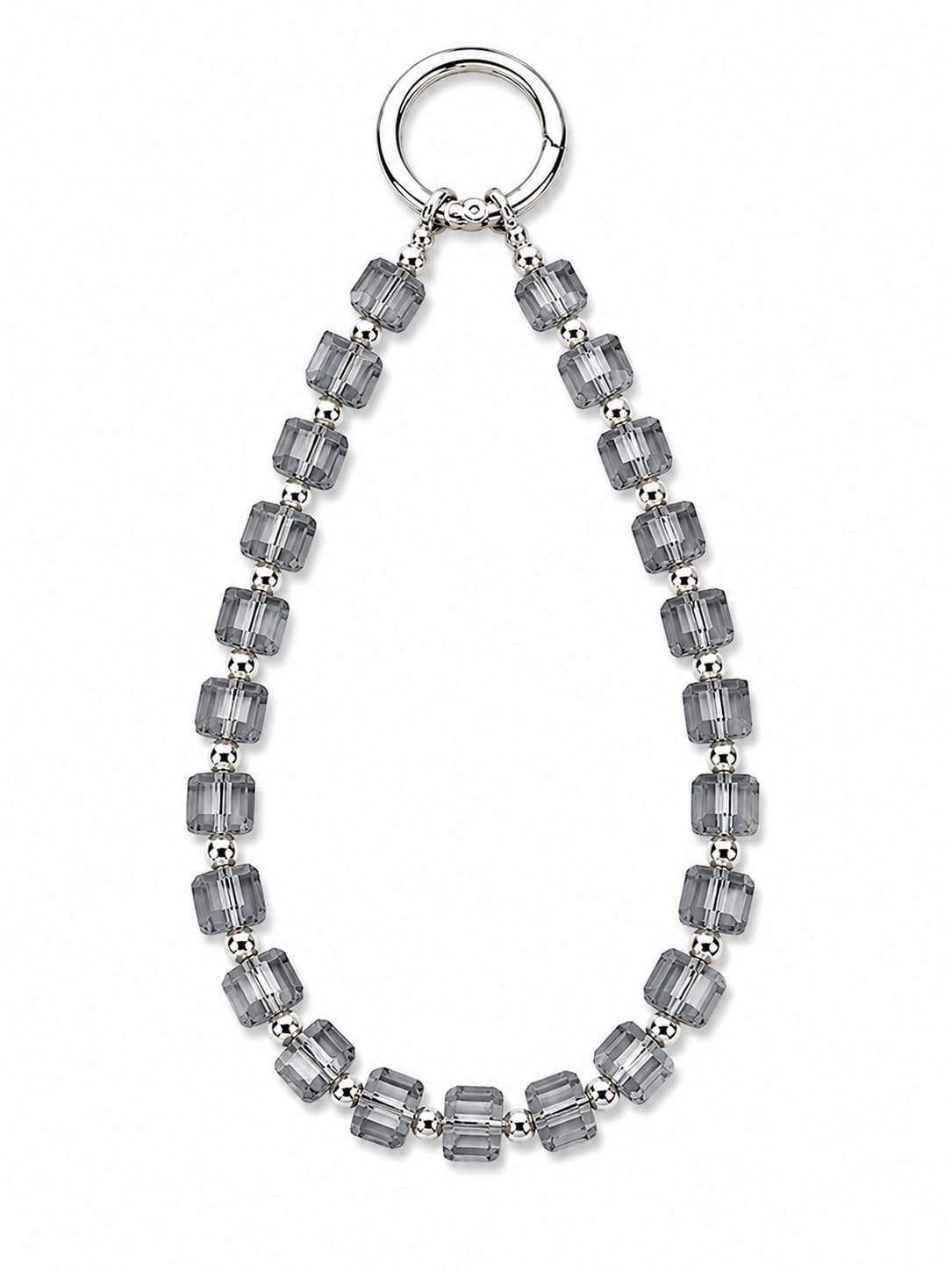 jeny Crystal Cube Beaded Phone Charm Strap for Women & Girls | Detachable Wrist Lanyard with Iridescent Crystal Beads | Luxury Mobile Phone Charm Chain | Cute Hand Strap for Phone Case, Keys & Bags-image-6
