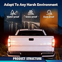 Vista 6 de PIT66 Conjunto de lámpara de luz trasera trasera derecha del lado del pasajero, 1 unidad, compatible con Ford F150 Pickup 2009-2014 2 puertas cabina
