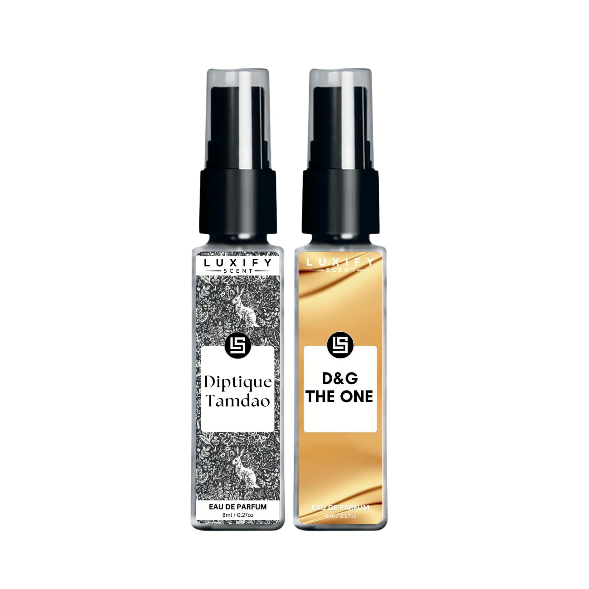 LUXIFY SCENT Diptique Tamdao & D&G The One Eau De Parfum | Long-Lasting Fragrance | Scent for All Occasions, Travel Friendly Pocket Perfume | 8ml x 2