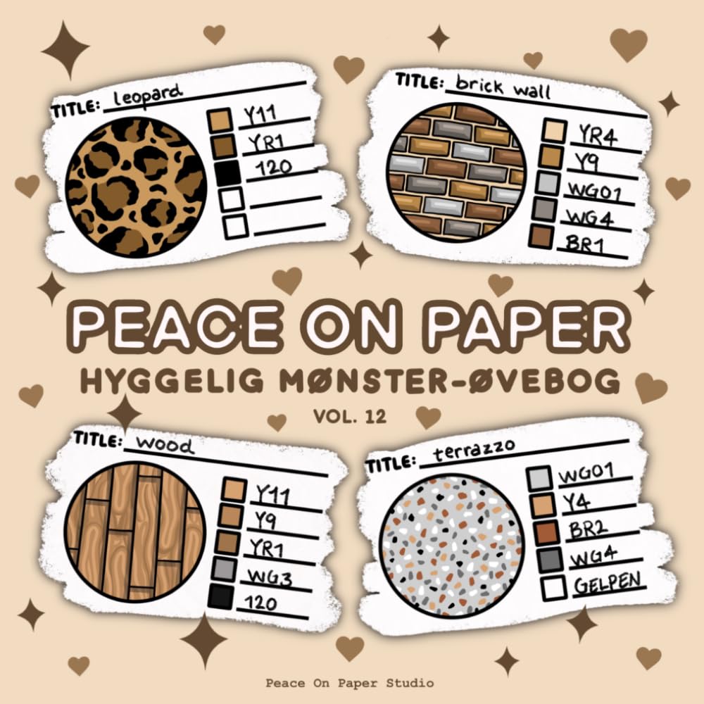 Peace On Paper: Hyggelig Malebog/Øvebog Til Mønstre For Voksne og Teenagere - Volume 12 (Coloring Practice Books)