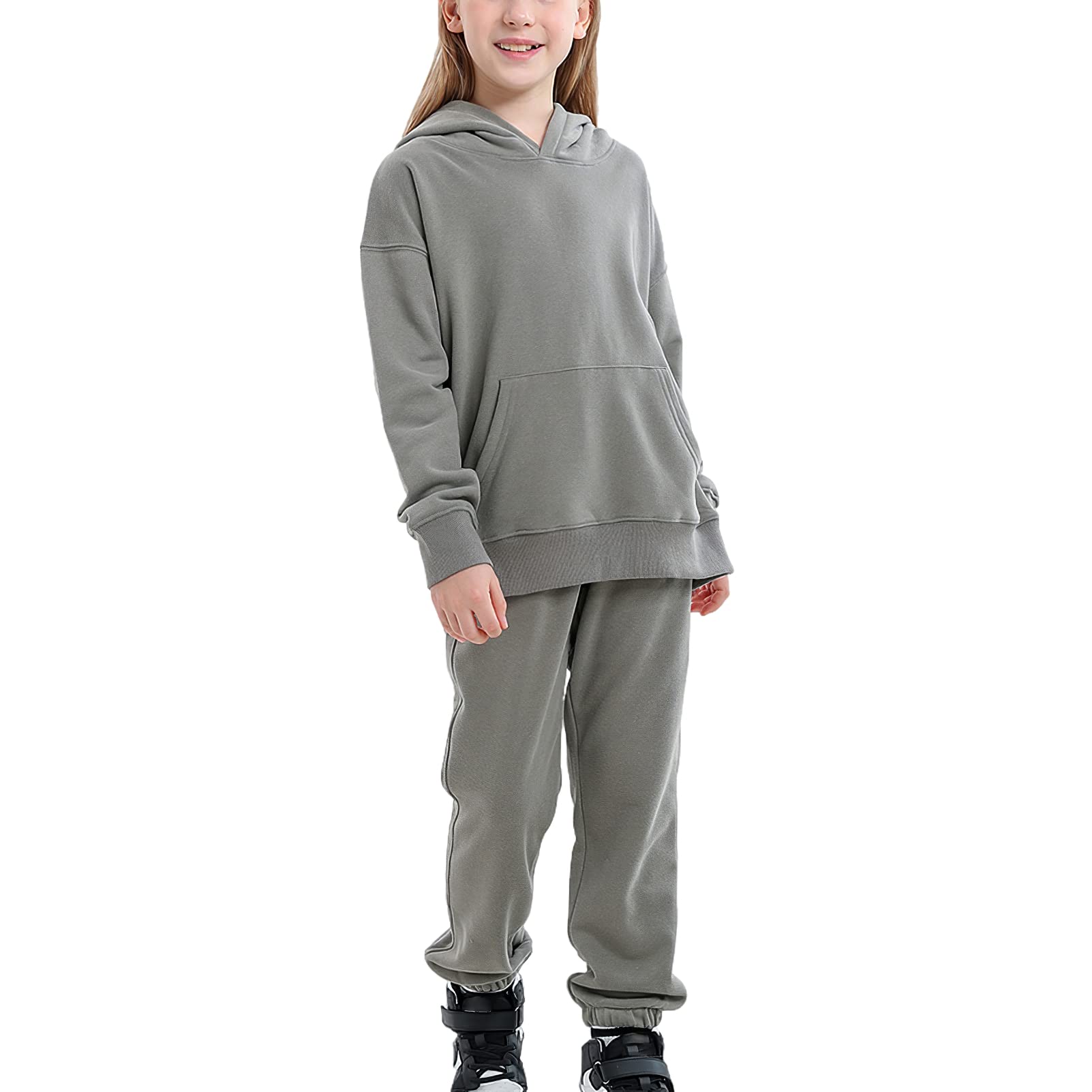 amropi Jungen Hoodie Trainingsanzug Kapuzenpullover Sweatshirt und Jogging Hose Kleidungsset für 3-12 Jahre