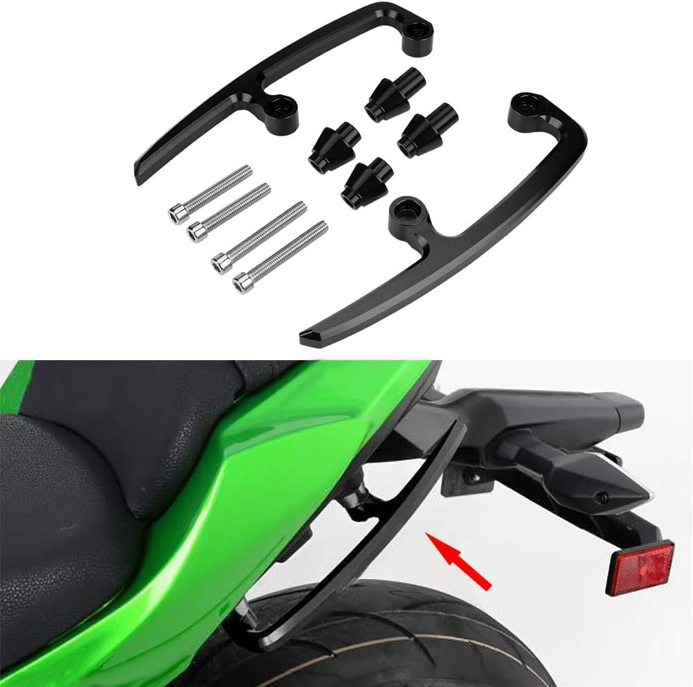 CNC Aluminum Motorcycle Passenger Rear Grab Bar Seat Rail Kit For Kawasaki Z650 17 18 Green - View #4