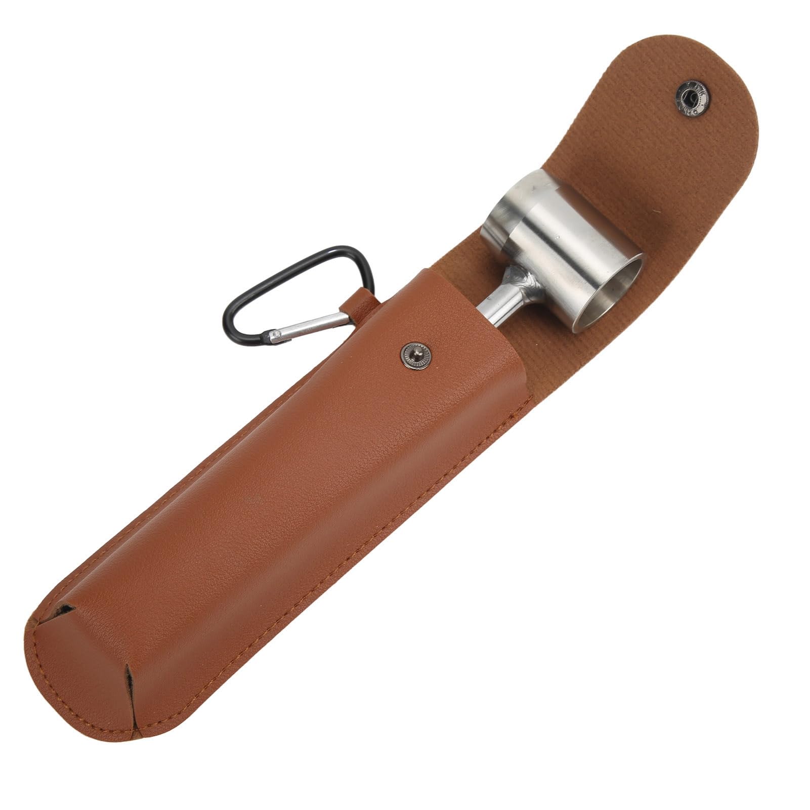 Jeu de Clés à Tarière Manuelles, Foret à Bois Manuel Multifonctionnel en Acier Inoxydable avec Sac de Rangement (Sac en cuir brun et étui)