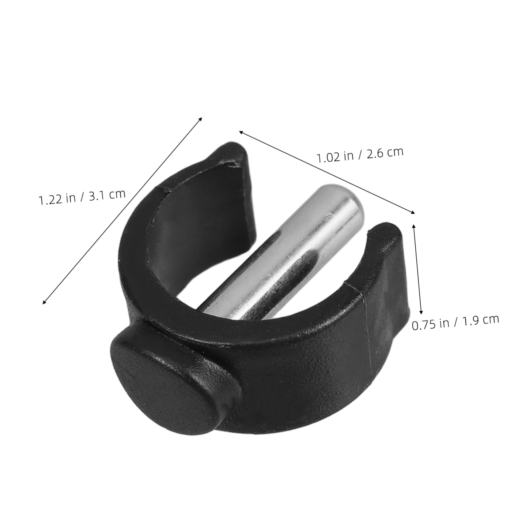 FOMIYES 4 Pack Commode Chair Replacement Clips Safety Rails Locking Clips for Toilet Stool Crutch Attachment C-Shape Clamp Buckle for 22mm Tube Walker