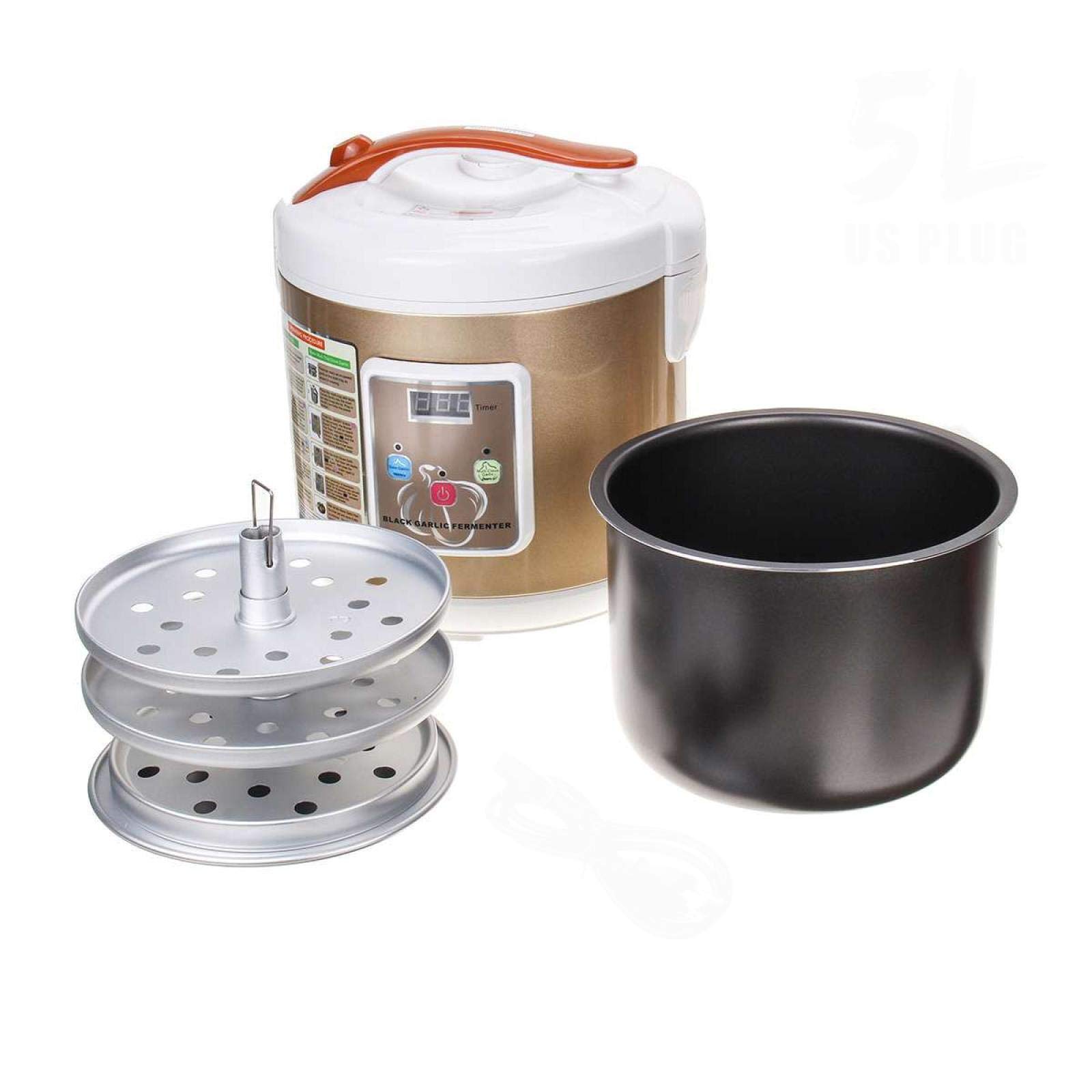 DFEDHF Fermentador de AJO Negro 5L/6L Fermentador de AJO Negro automático Hogar DIY Máquina de fermentación de AJO Negro herramienta (6L)