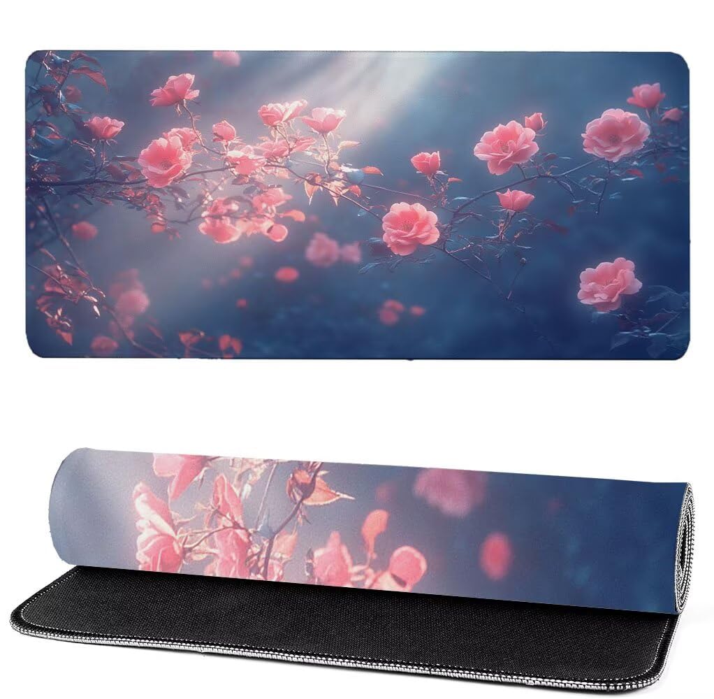 Podkładka pod mysz xxl 1400x600x3mm pierś śliwkowa, różowa podkładka pod mysz do gier, poprawa dokładności i szybkości, antypoślizgowa gumowa podkładka do gier, dekoracja na biurko MM-459