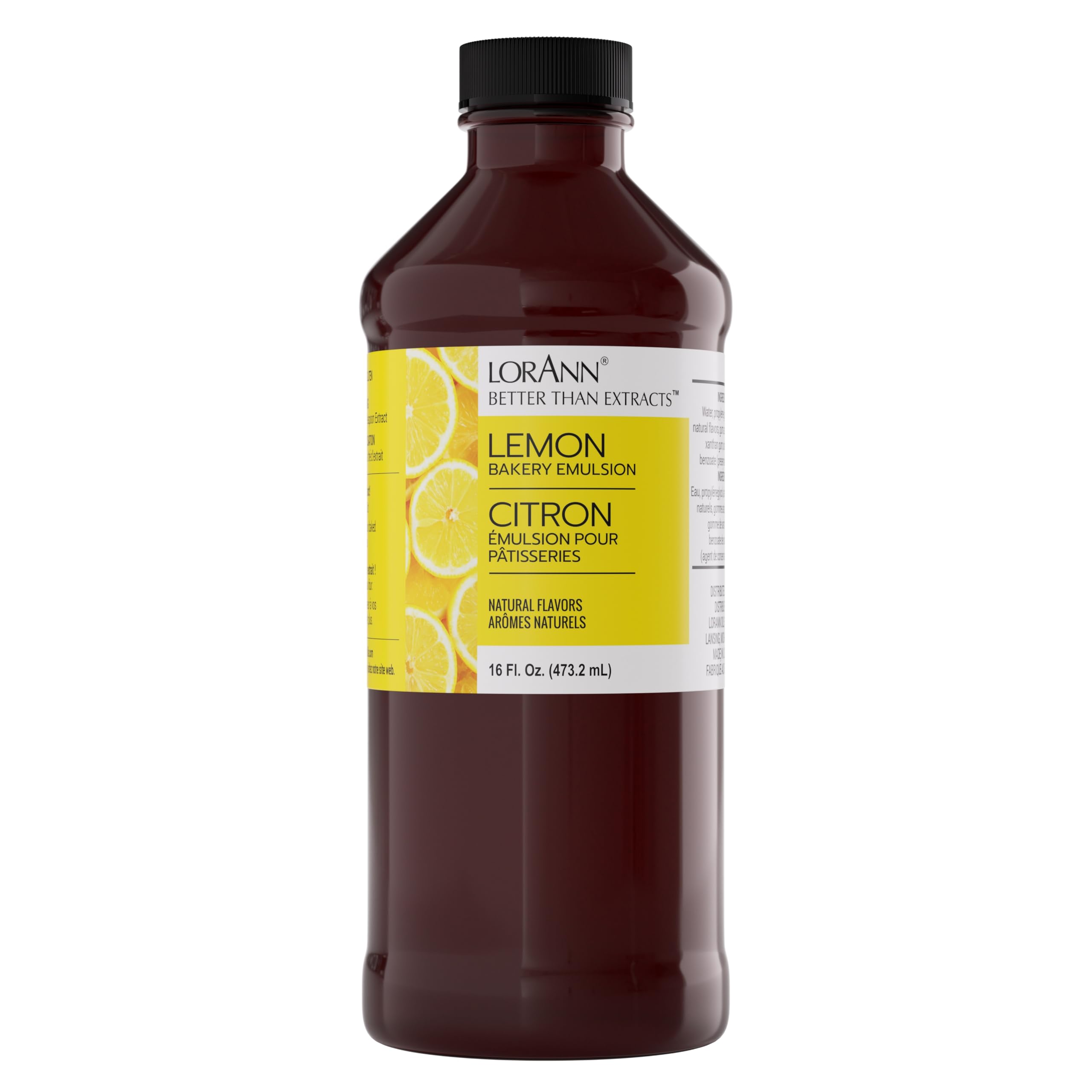 Lorann Oils Lemon Bakery Emulsion: Tangy Lemon Essence, Perfect for Amplifying Citrus Tones in Cakes, Cookies & Desserts, Gluten-Free, Keto-Friendly, Lemon Extract Alternative Essential