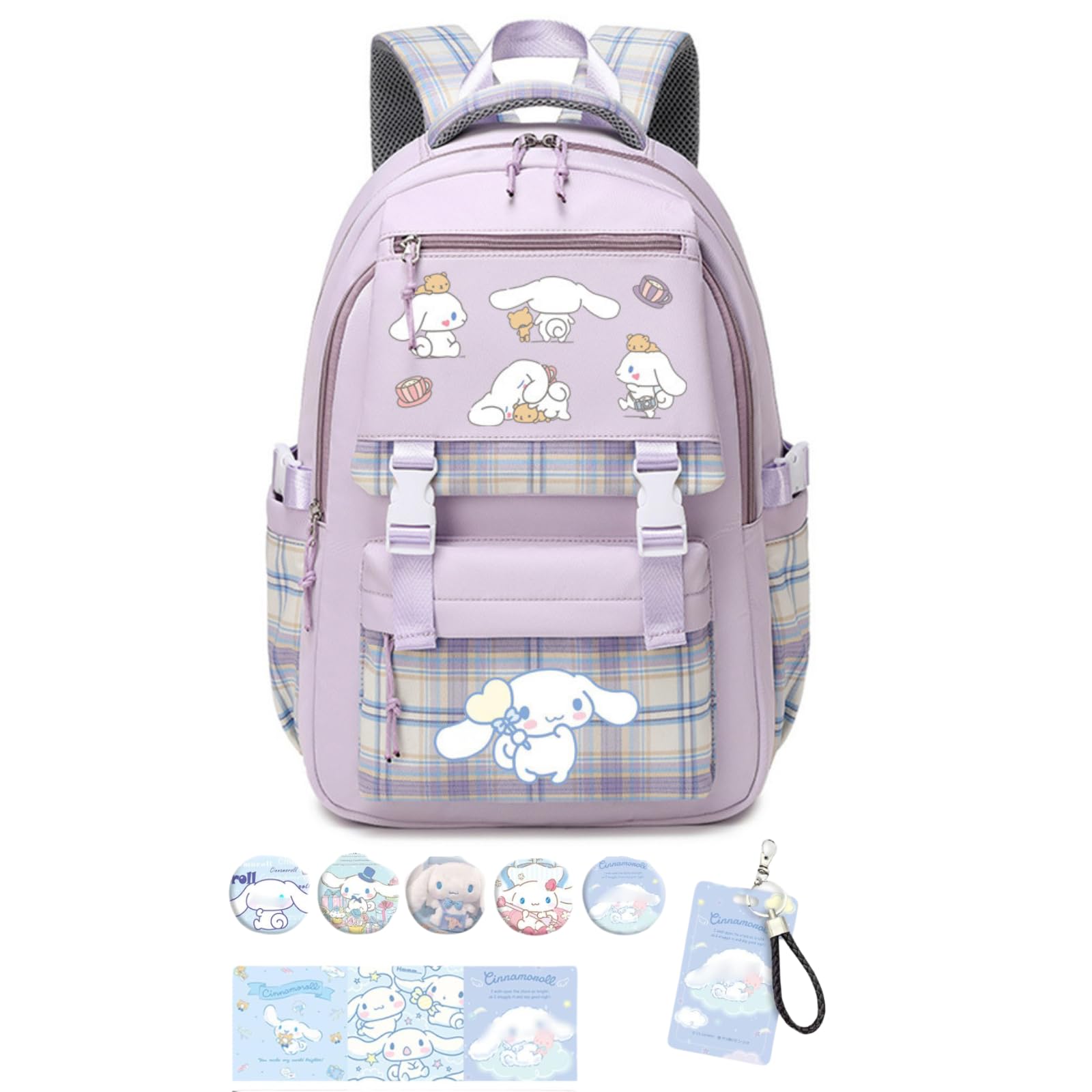 Festa Park Cute Backpack Kawaii Shoulder Bag, Grunge Y2k Purse Anime Grunge Itabag Cutecore Coquette Shoujo Bookbag Daily Bags (Purple Color)