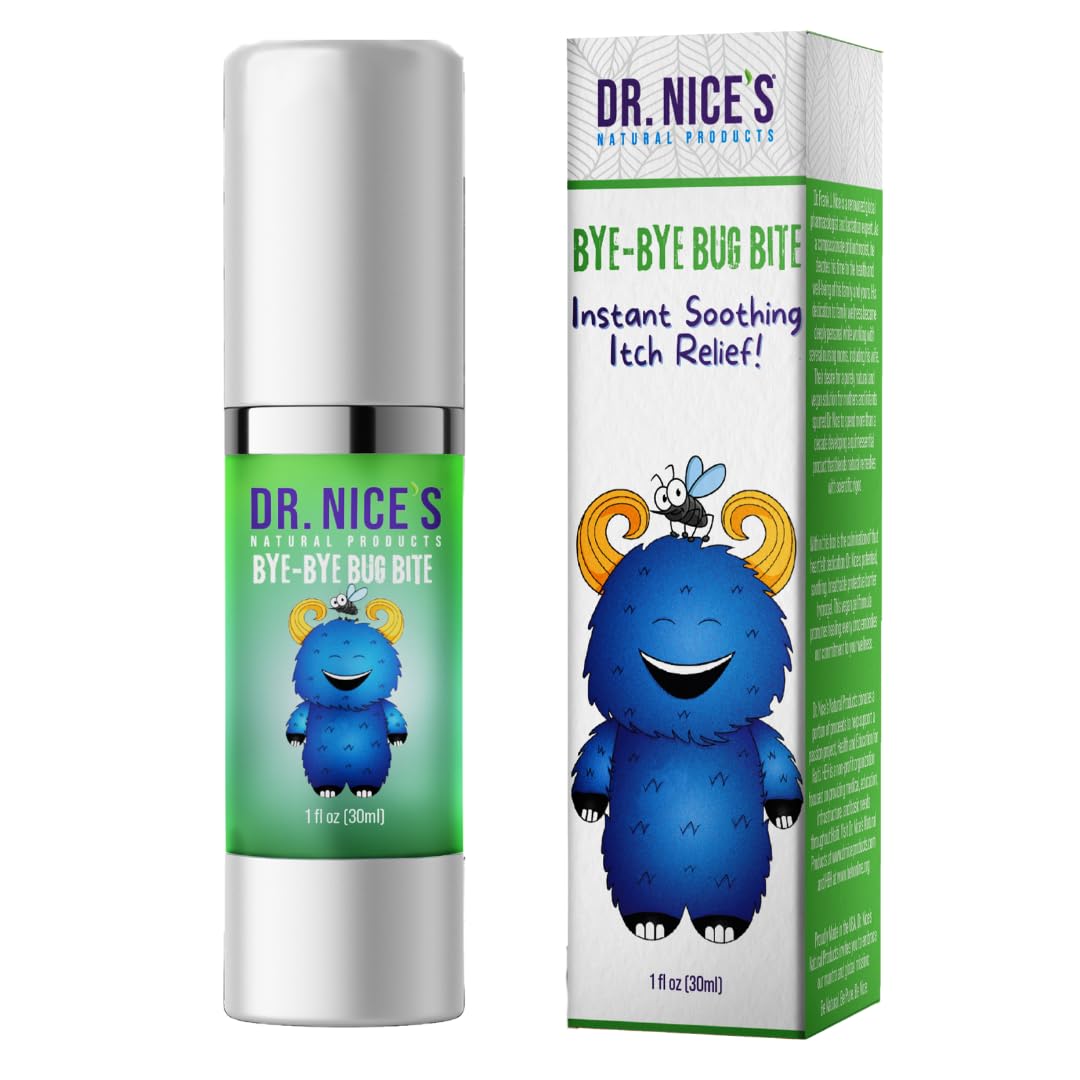 Dr. Nice’s Bye-Bye Bug Bite - Soothing Bug and Mosquito Bite Itch | All Natural | Kid Friendly Self Application | Hydrogel for Bites, Irritation, Skin Discomfort | Soothe Refresh Calm Cool (30 ML)