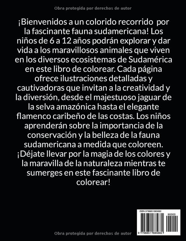 Miniatura 2 de Animales Mágicos de Sudamérica Colorea y Descubre! Sumérgete en la belleza y diversidad de Sudamérica a través de este emocionante libro