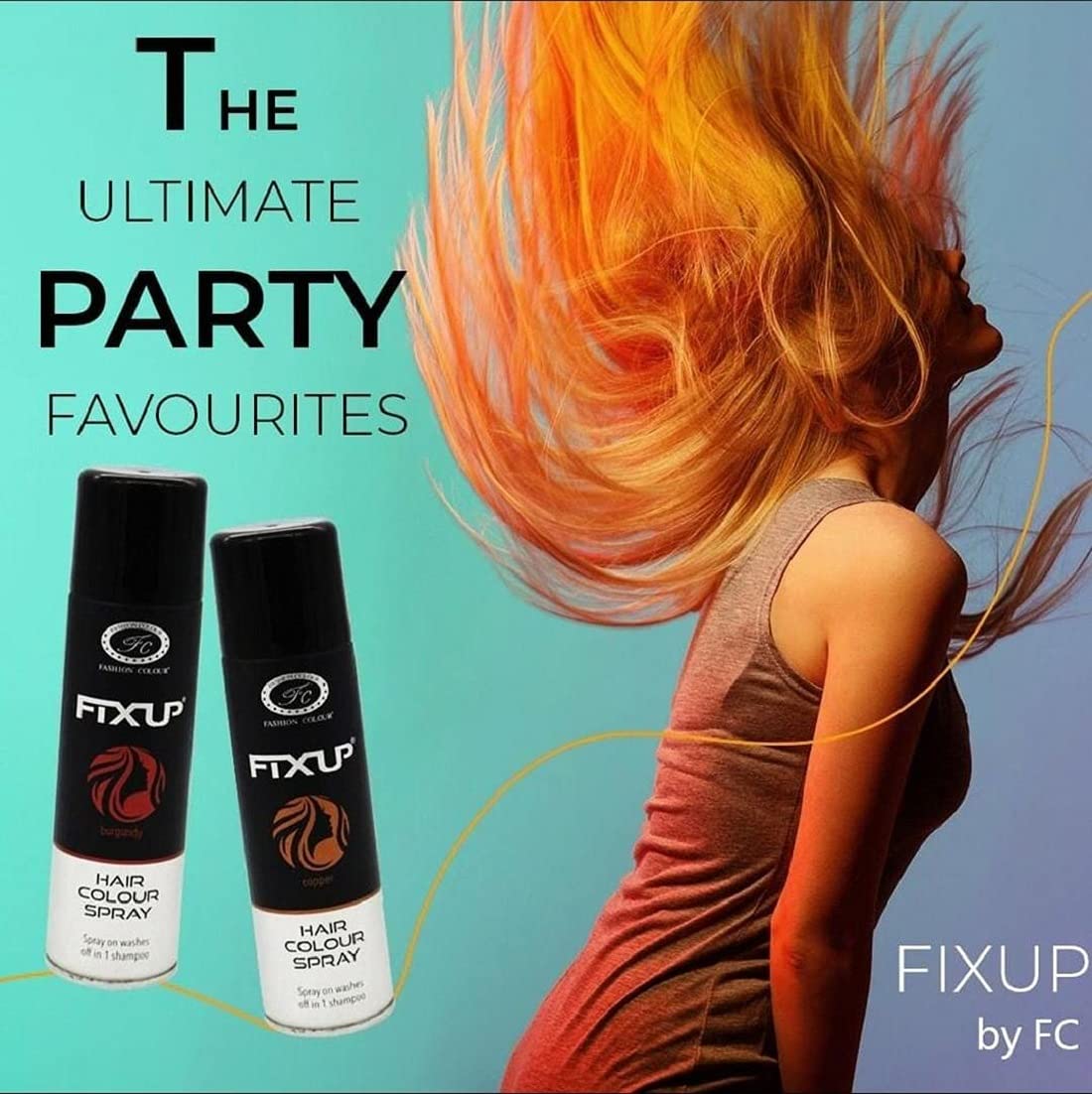 Fashion Colour FIX-UP Hair Colour Temporary Spray | DIY Instant Hair Color Makeup for Men & Women | Temporary 1-Day 1-Wash | No Bleach, No Ammonia, No Damage | Green - Image 4 thumbnail