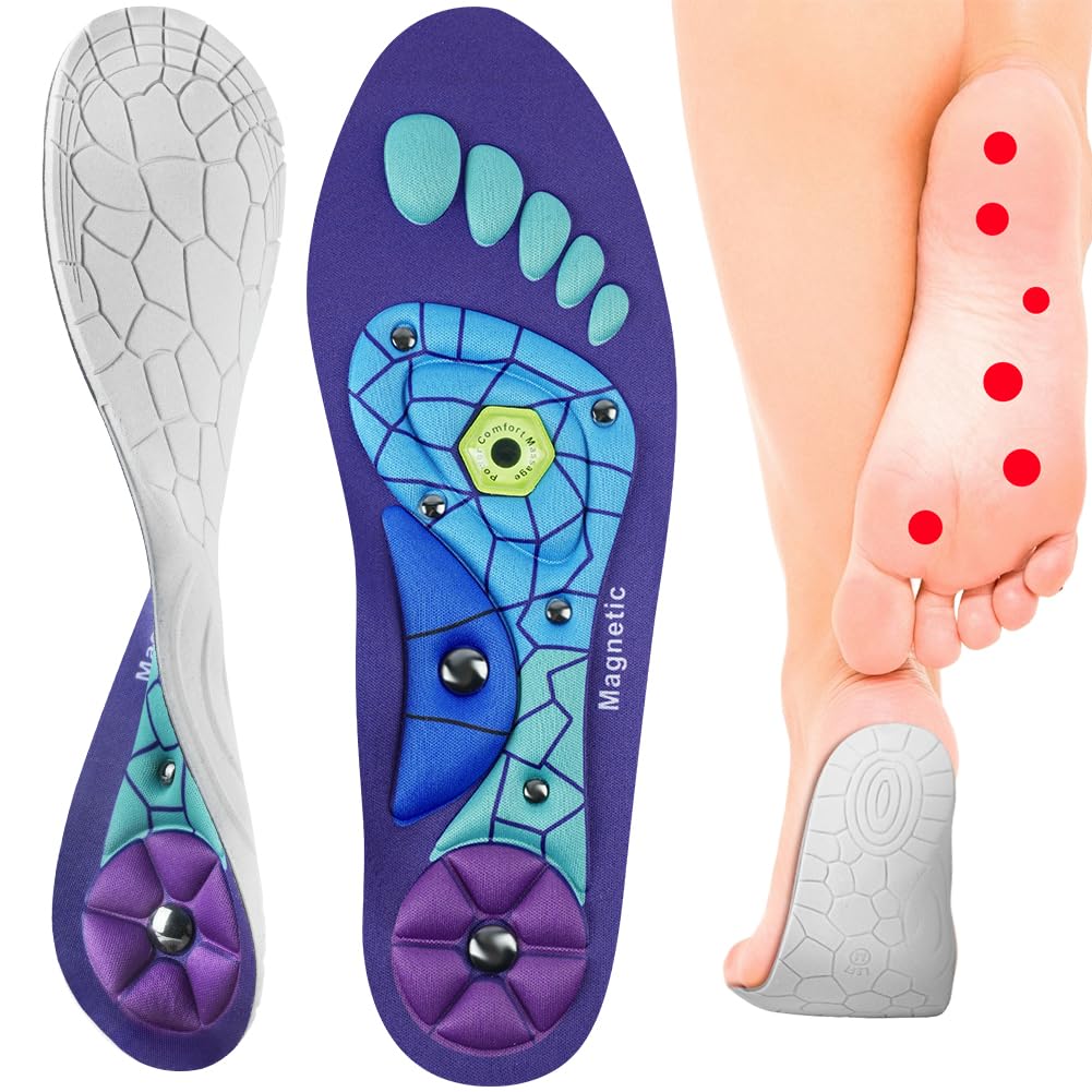 Plantillas Magneticas de Acupresión para Fascitis Plantar, Ortopedicas de Gel, Unisex 35-39