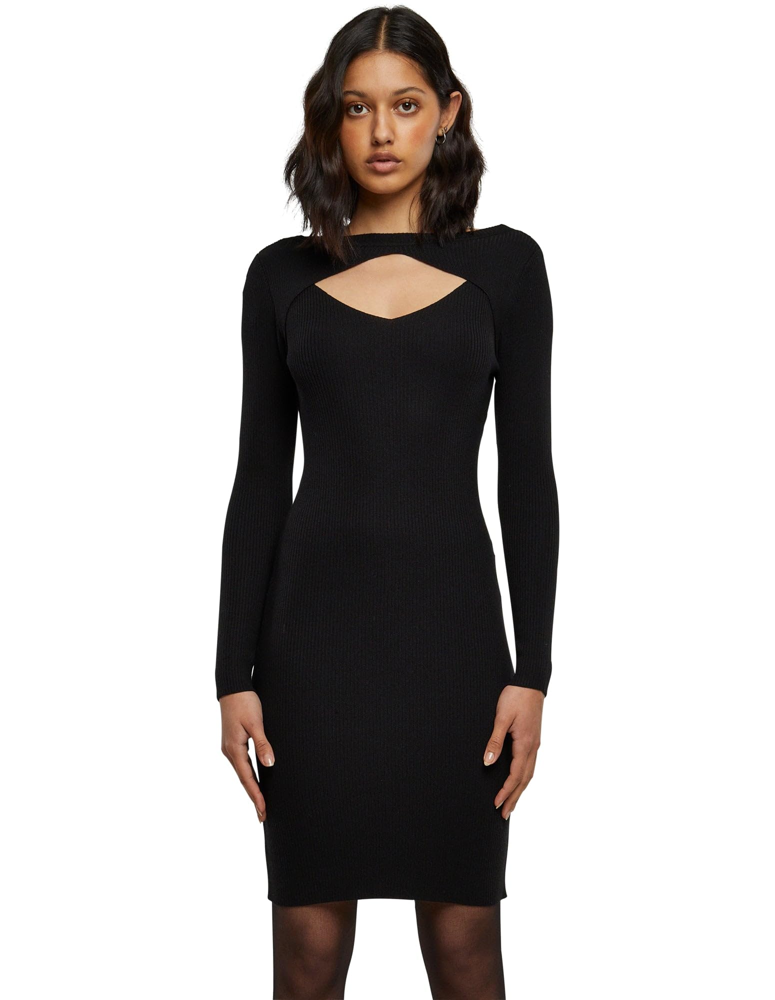 Urban Classics Women's Cut Out Dress, Black, S, Model TB1742