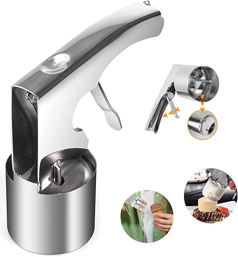 Cuchara cilíndrica para helado, cuchara de helado de acero inoxidable con liberación de gatillo, cuchara de helado de gran volumen, cuchara