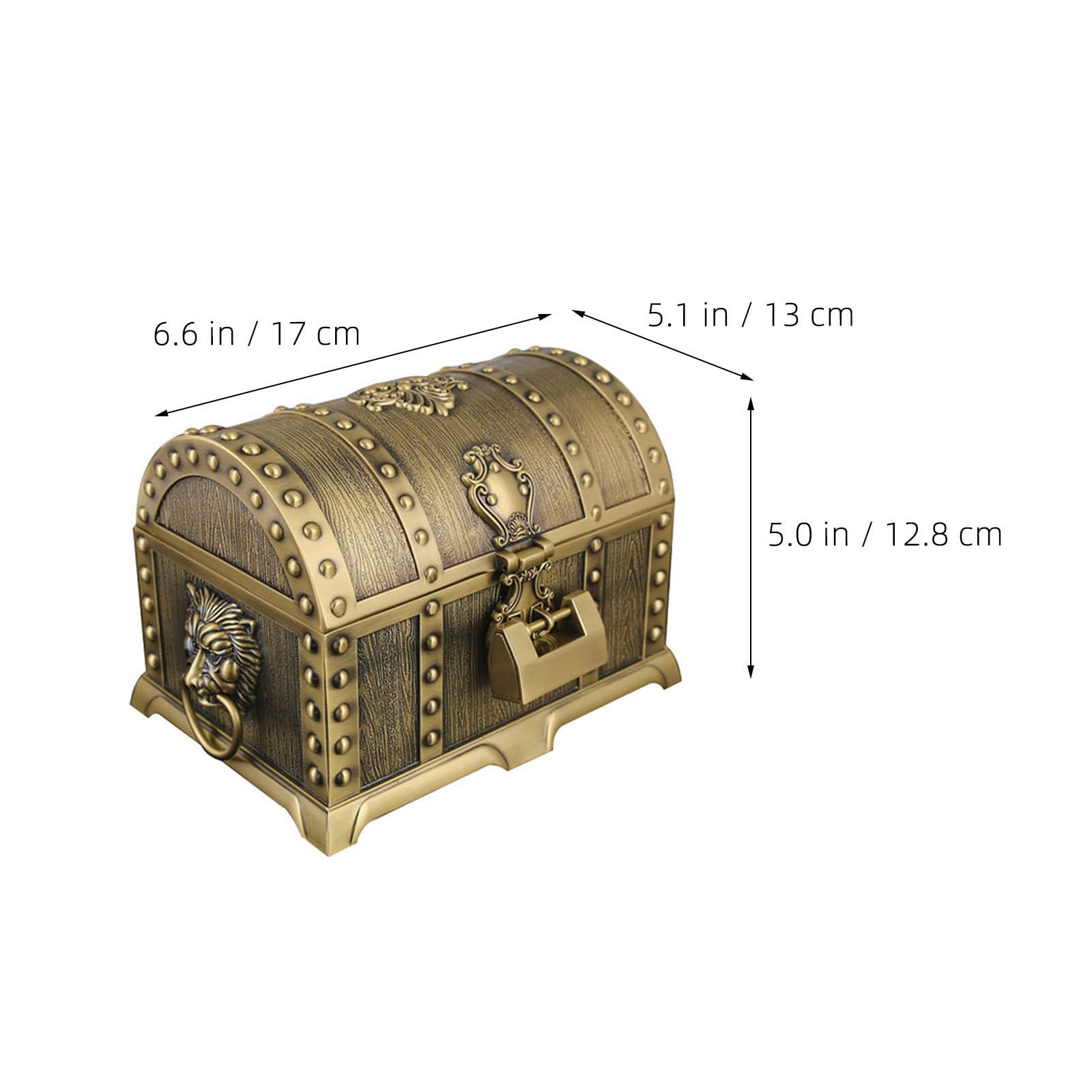 GANAZONO Joyero Vintage Pequeño Rectangular con Cerradura para Joyas