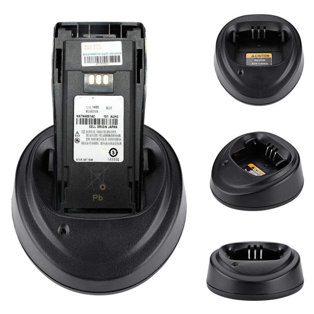Walkie Talkie de 12V, Adaptador para EP450 GP3188 GP3688 CP040 25v 6 X Cargador Caja de Batería Compatible con Enchufe de la UE