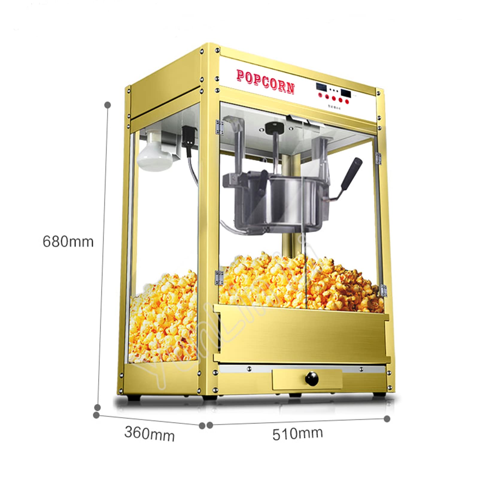 Macchina per Popcorn, Macchina per Popcorn ad Aria Calda, Senza Olio e Facile da Pulire, per spuntini salutari e Senza Grassi, per Serate al Cinema/Pigiama Party/Feste per Bambini,