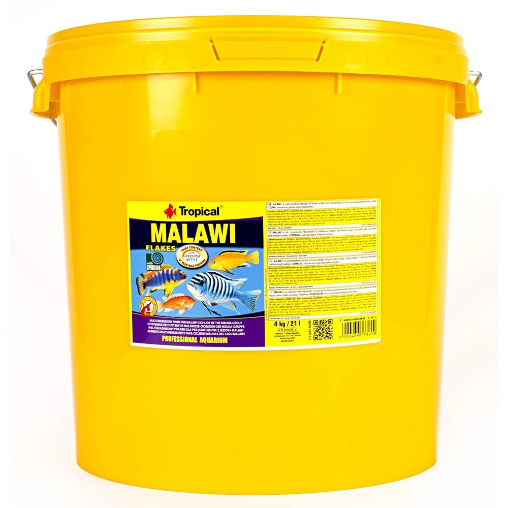 Tropical Malawi 21L / 4kg - Alimento Multi-ingrediente para cíclidos mbunas