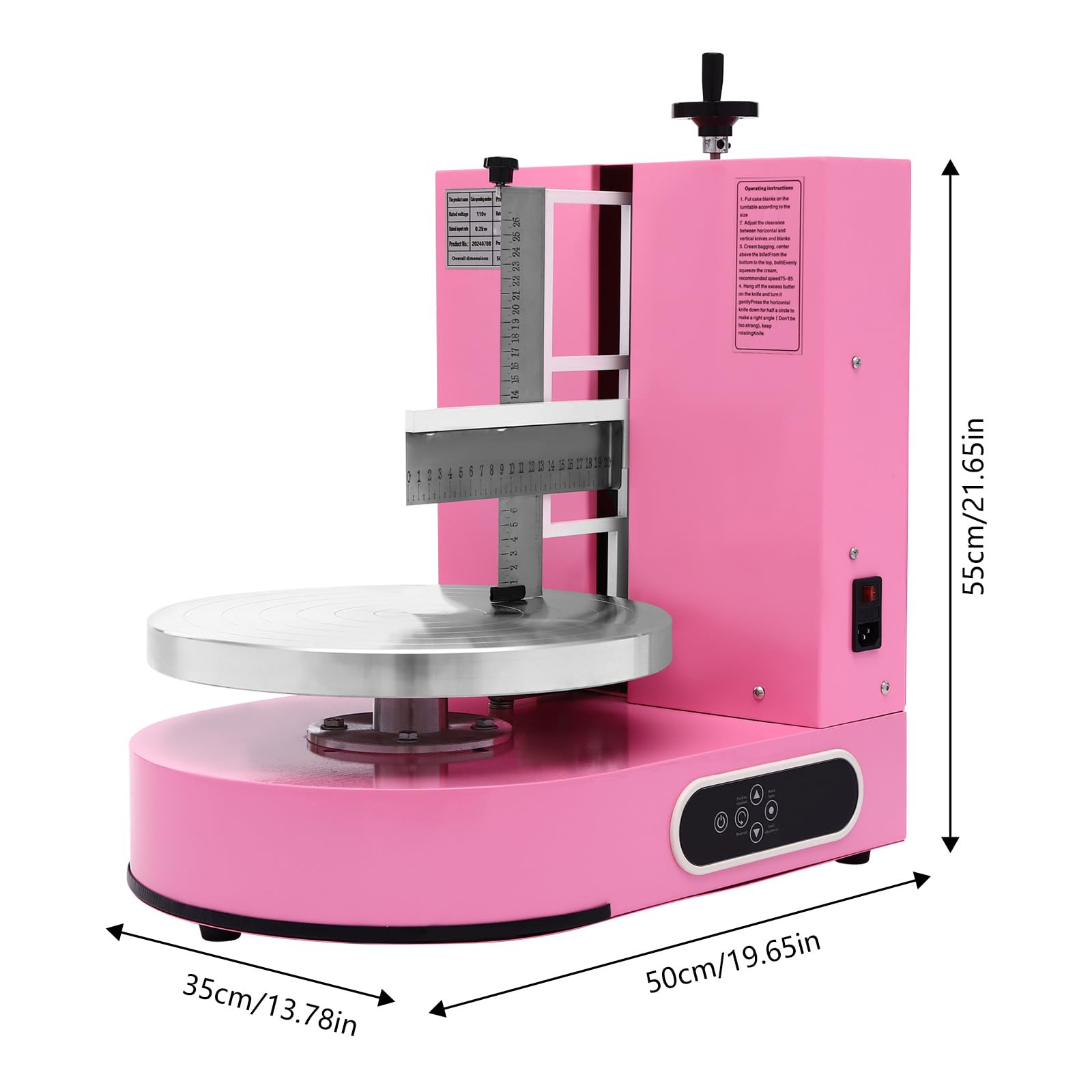 Hilberiazel Cake Cream Spreading Machine, 4-12inch Cake Butter Cream Spreading Machine, Cream Coating Spreading Smooth Machine, for 4-12inch Cakes Green, Pink