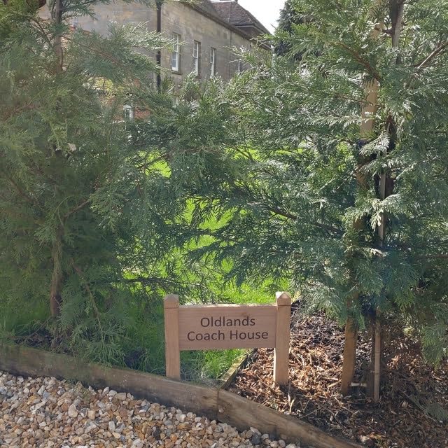 Personalised Oak House Sign - 30cm x 14cm plus two 45cm tall posts - Custom Engraved Carved Wooden Name Plaque