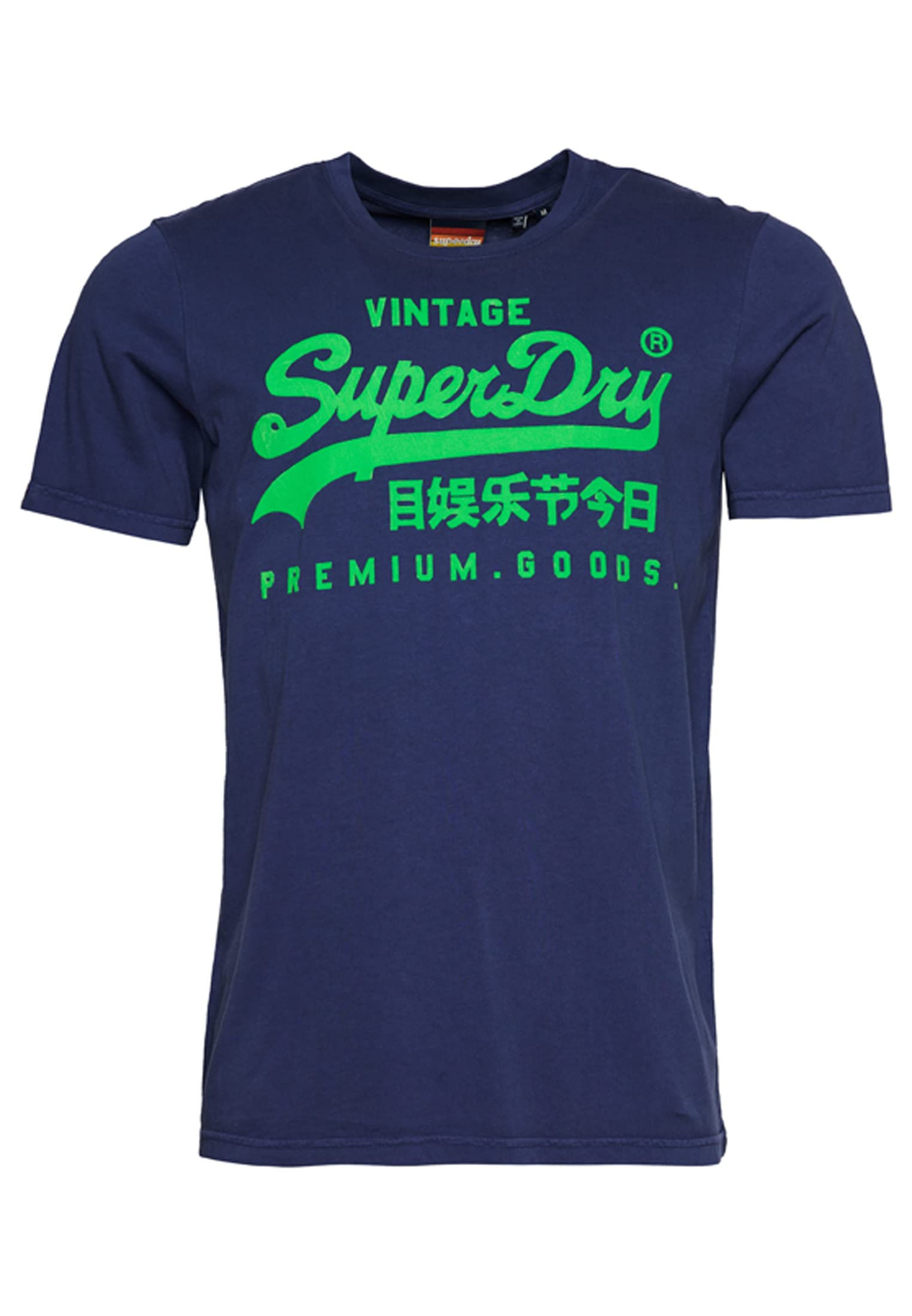 Superdry Frontier Blue Vintage Vl Neon Tee Formal Shirt,