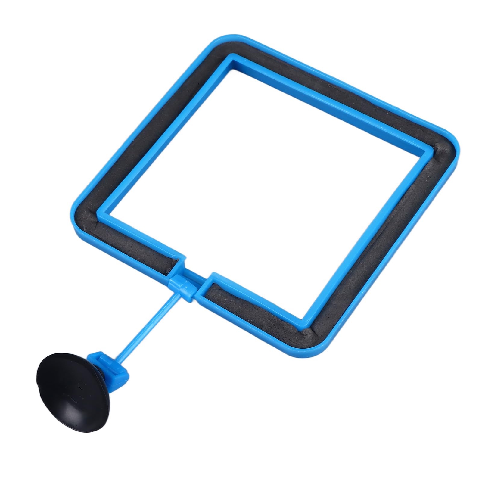 Gavigain Adjustable Fish Feeding Ring with Suction Cups, Controls Feeding Area, Prevents Food Waste, Ideal for Aquarium Feeding (Square)