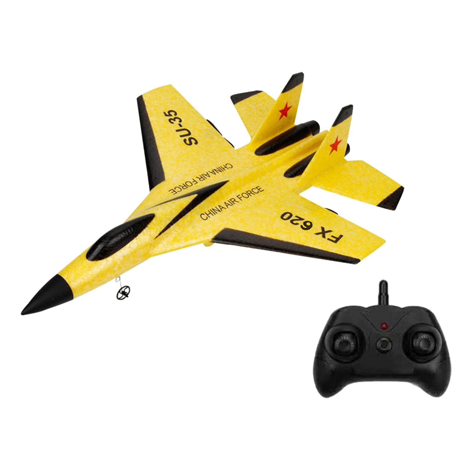 RC Planeador Avión Teledirigido Planeador de Espuma Recargable Resistente a Caídas Adecuado para Y Actividades Familiares, batería Amarilla 2
