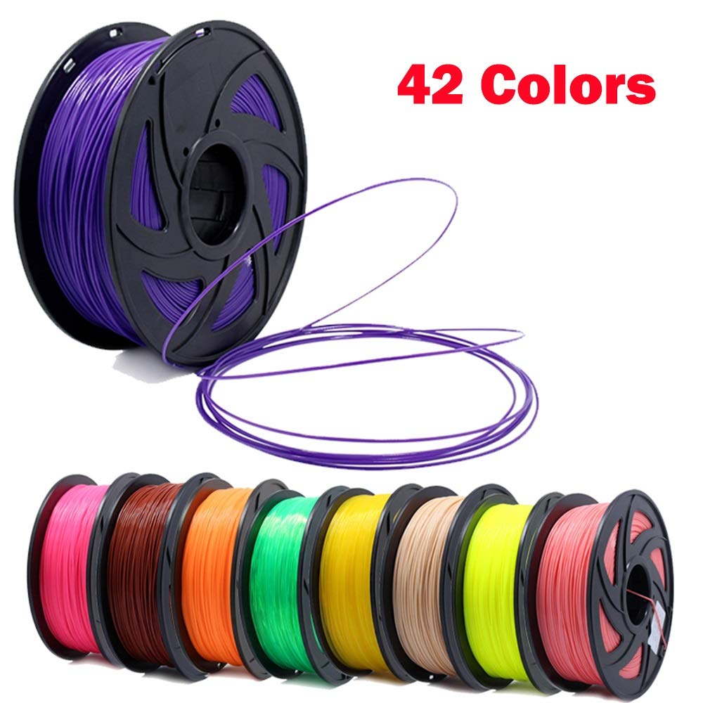 3D-Drucker, 1 kg, 1,75 mm, PLA-Filament, bunt, für 3D-Drucker, Extruderstift, Regenbogen-Kunststoff, Zubehör, Rot/Grau Transparent Purple
