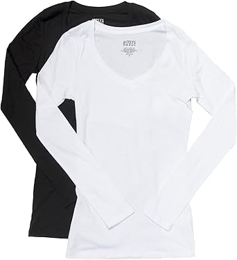 Basic long sleeve v neck top Clearance