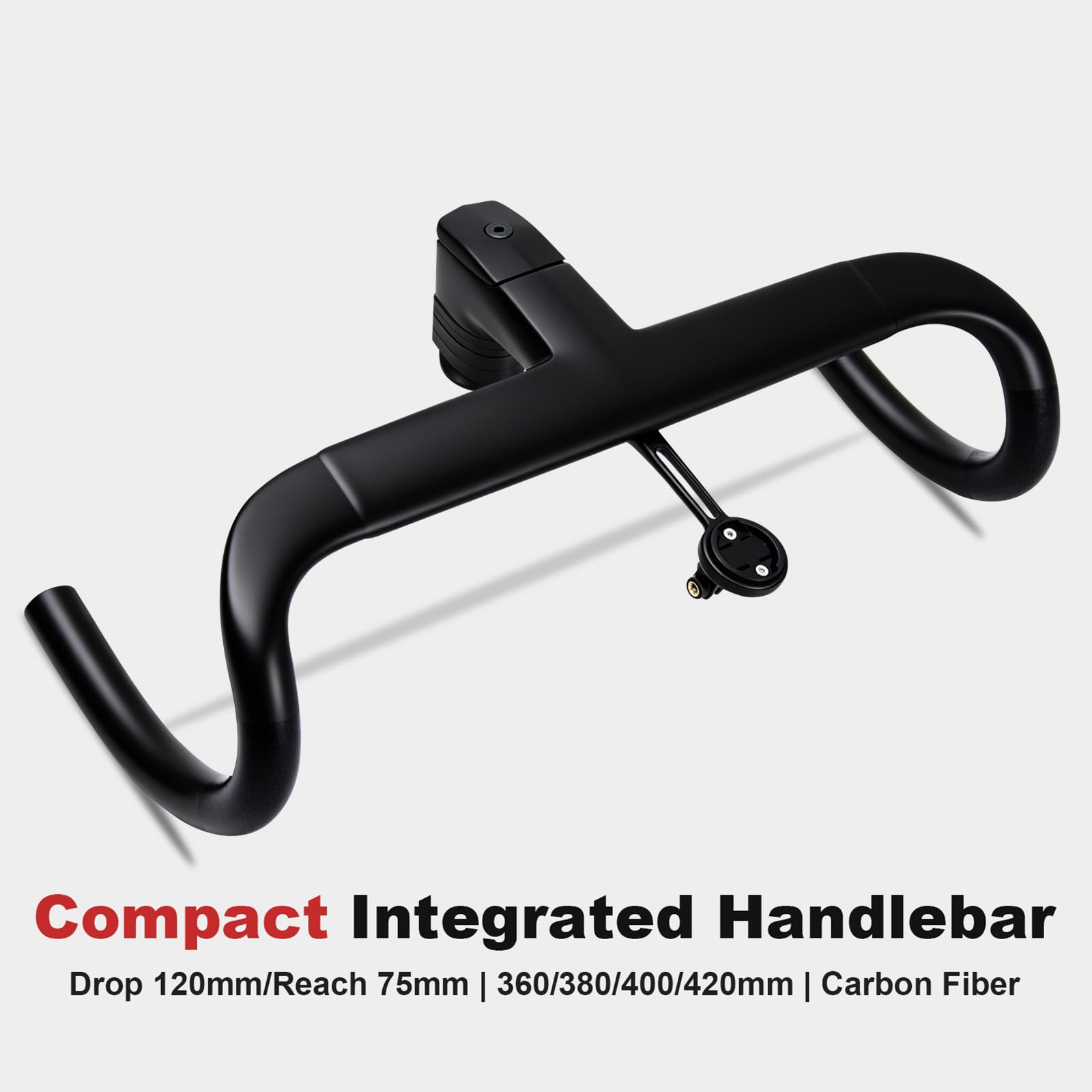 RXL SL cintre carbone potence intégrée guidon carbone velo gravel 420-100mm | 1-1/8",28.6mm,flare de descente de 6°,UD mat cintre integré velo,Idéal pour une mise à niveau allégée.