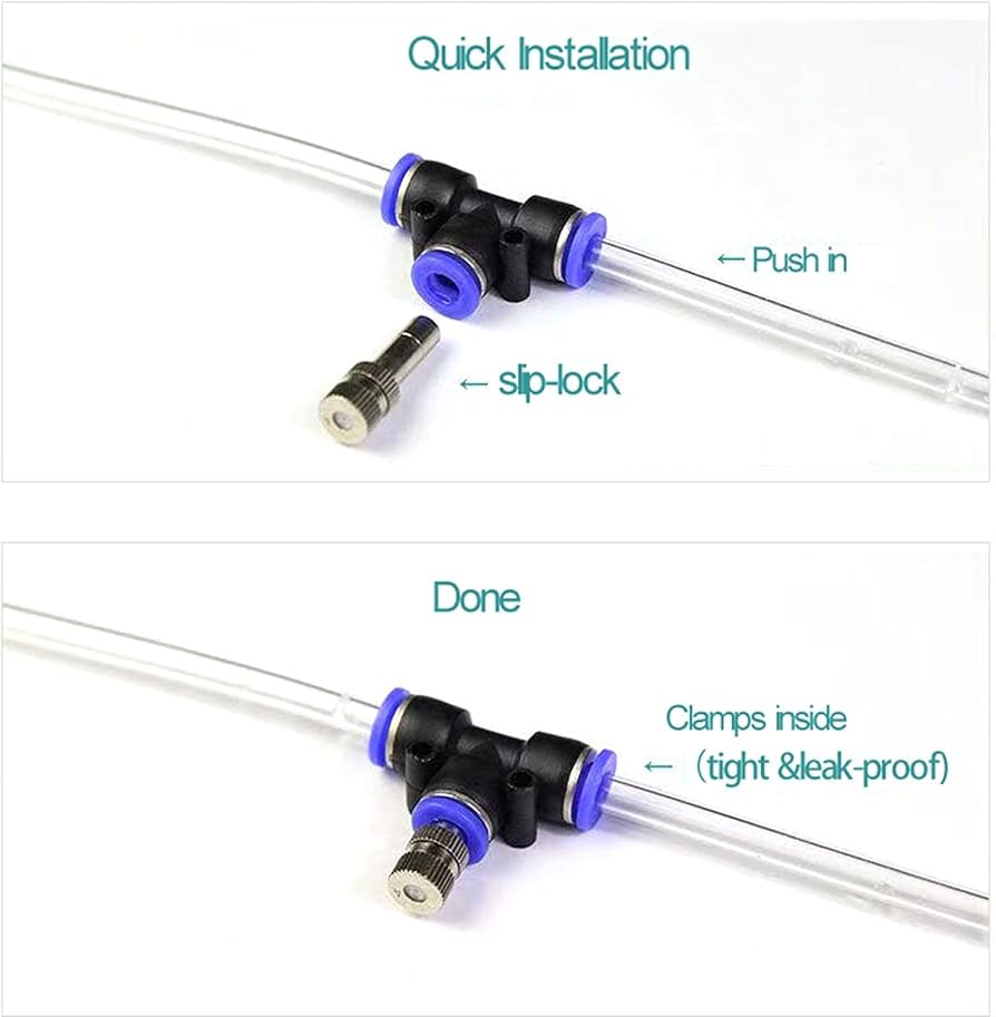 Amazon.co.jp: 冷却システム用80個ミストノズル、6mmクイックコネクト