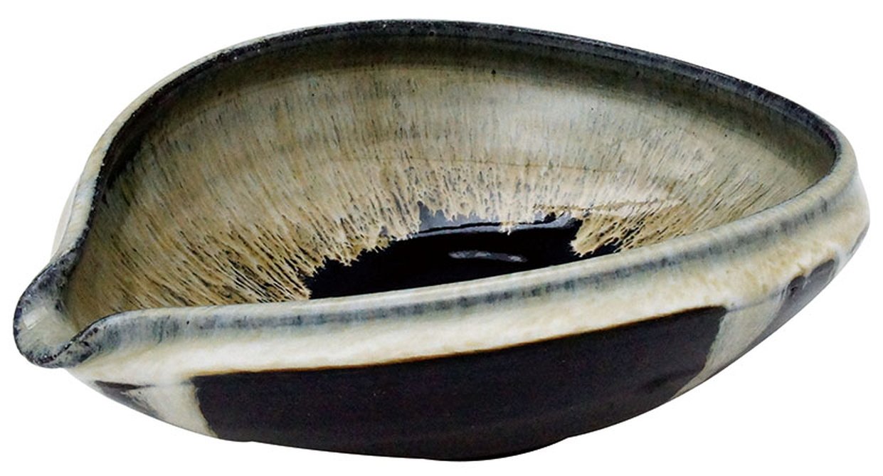 Amazon.co.jp: 山下工芸 朝鮮唐津 備前片口向付 19.0×15.2×6.5cm