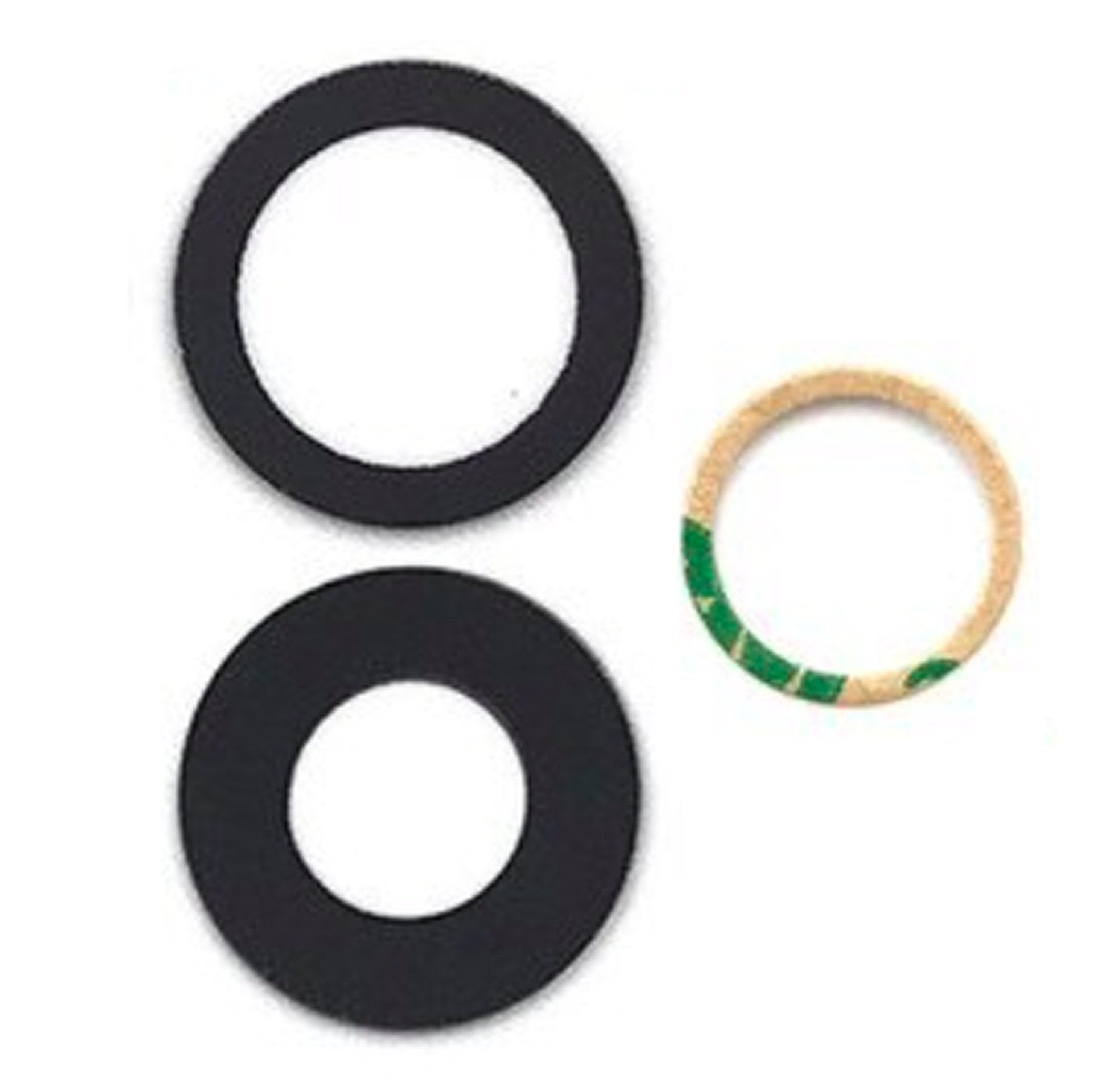 Fonefunshop Black Compatible With Iphone 12 - Replacement Camera Lens Glass Set With Adhesive