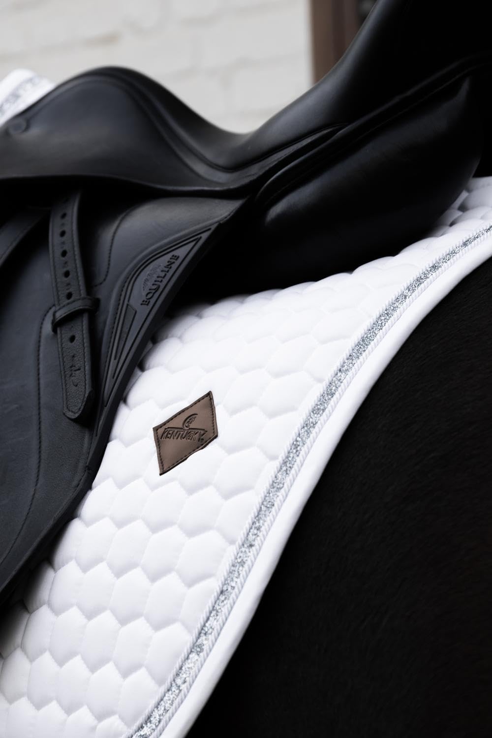 Kentucky Horsewear Tapis de Selle Full Blanc Argent Dressage