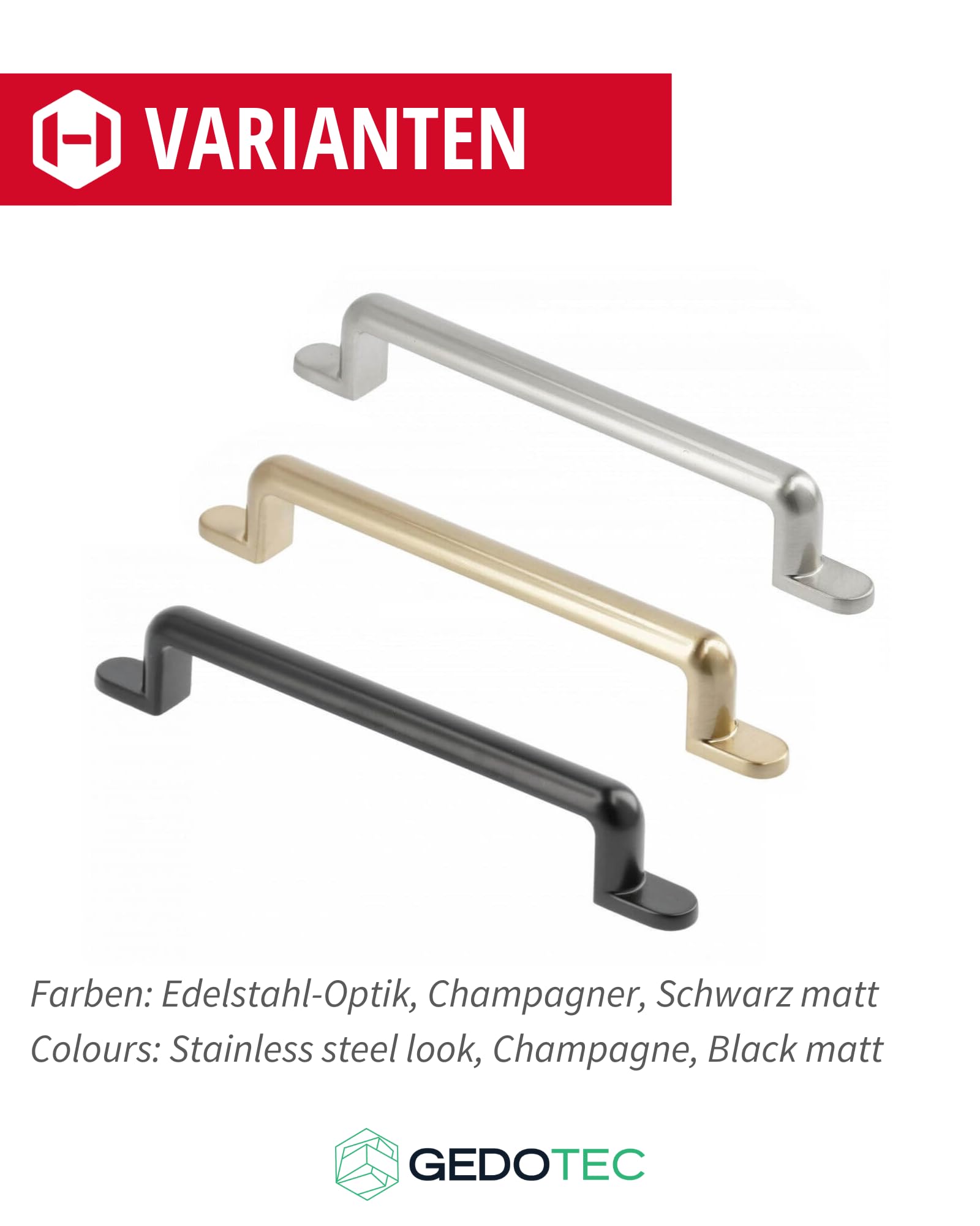 Set Maniglie Porta GEDOTEC MIRAGE - Acciaio Inox, Rosette Rotonde, Classe 3