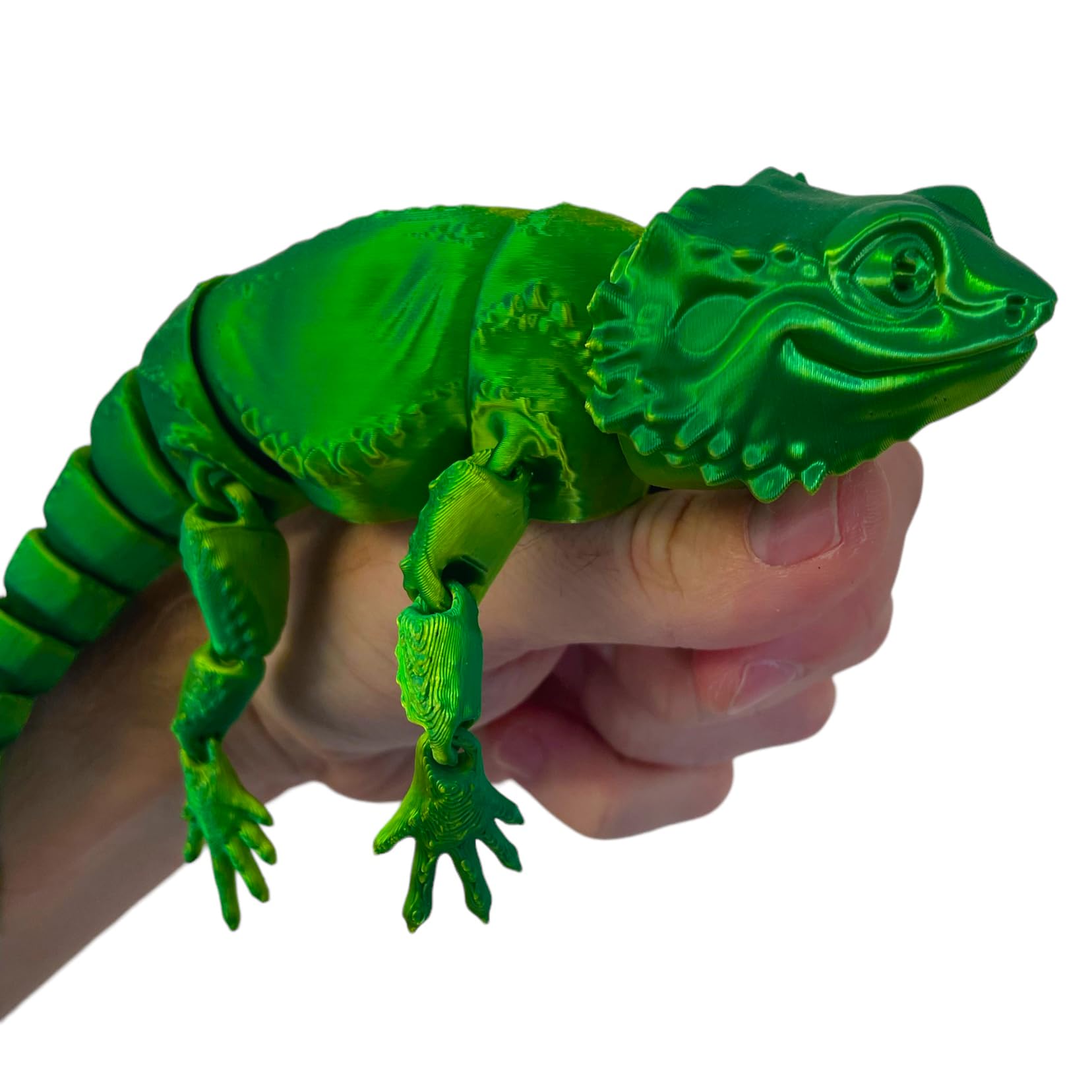 RJW Design Store Large Bearded Dragon Reptile Colour Changing Fidget Toys, Fidget Pet Toy Set, Stress Relief Lizard, Calming Gift Idea (Jungle)