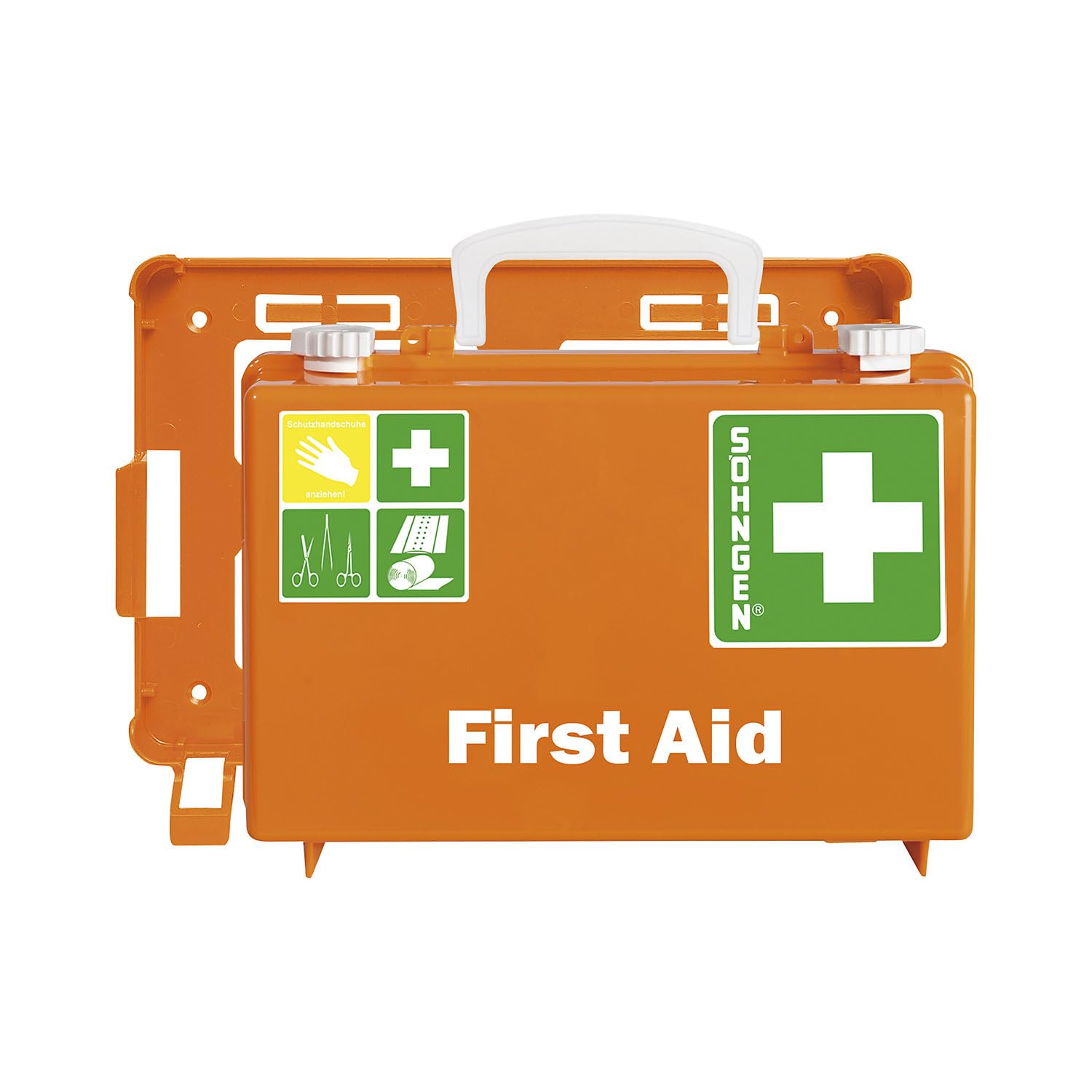 Söhngen 0301125 Kit Primeros Auxilios (maletín quick-cd DIN 13157 Naranja | H x A x P 170 x 260 x 110 mm,
