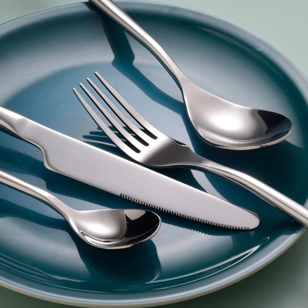 Amazon｜6人用モダンなシルバーウェアセット 繊細な18/10ステンレス