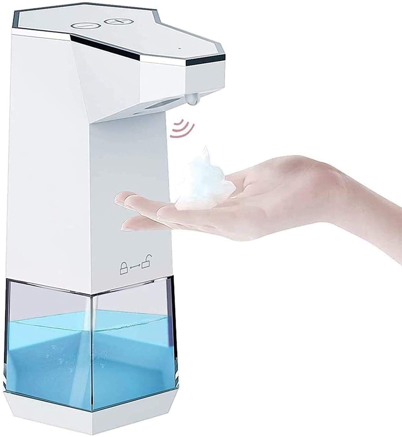 Distributore di Sapone Automatico, Dispenser di Sapone schiumogeno touchless 12oz, distributore di Sapone a Mano Spumante Impermeabile in Piedi per Bagno/Cucina/Hotel/Scuola/Ristorante